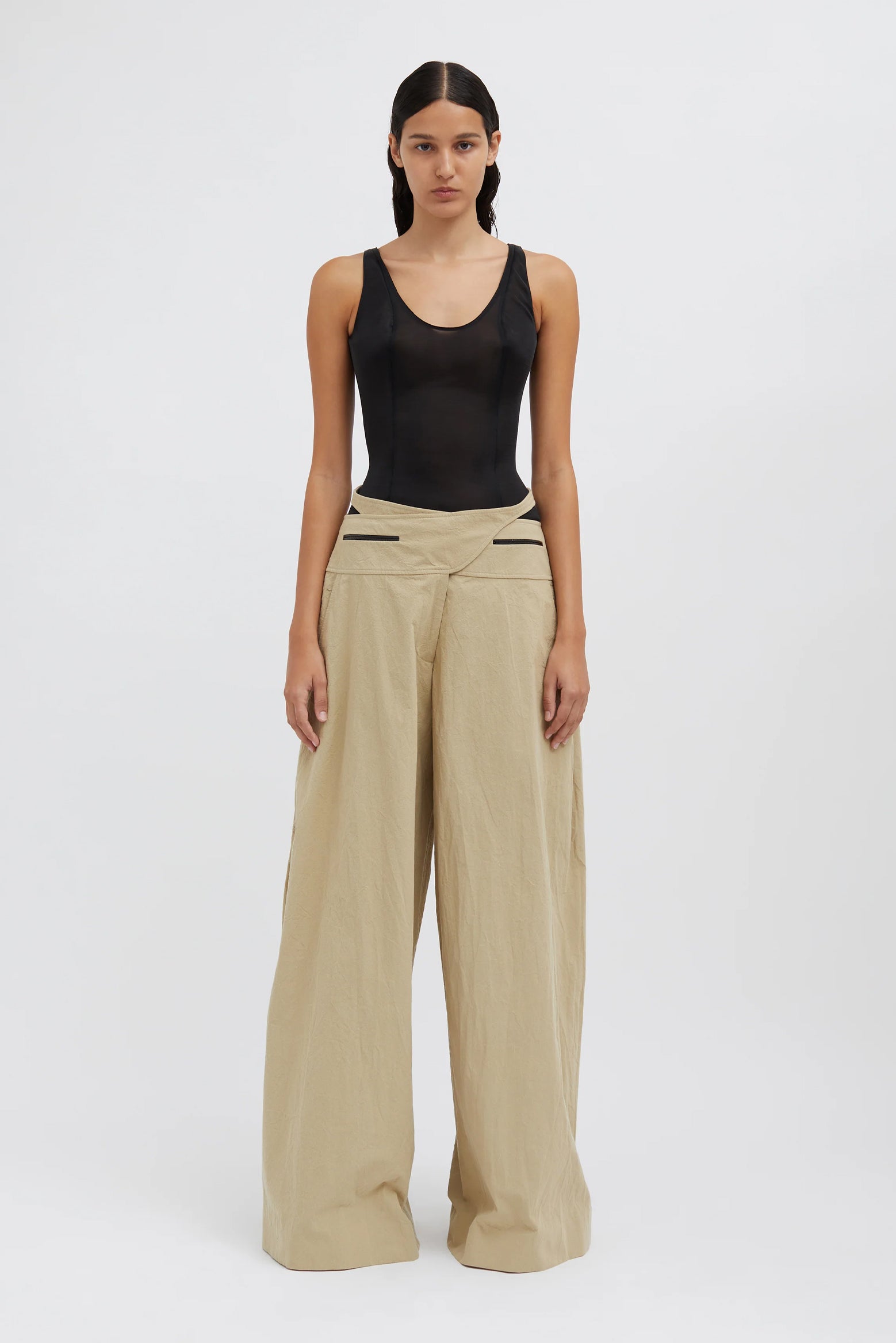 Christopher Esber Mason Bind Trouser in Stone available at The New Trend Australia. 