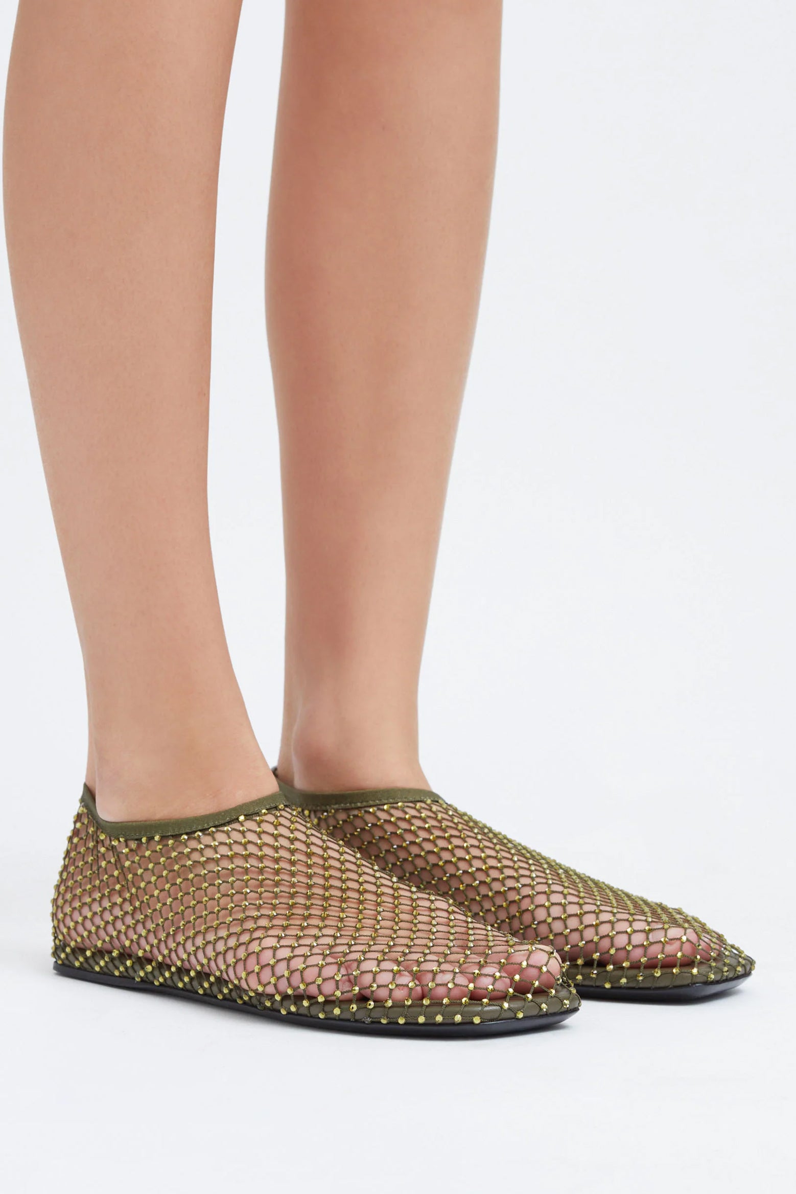 The Christopher Esber Minette Flat in Olive available at The New Trend Australia