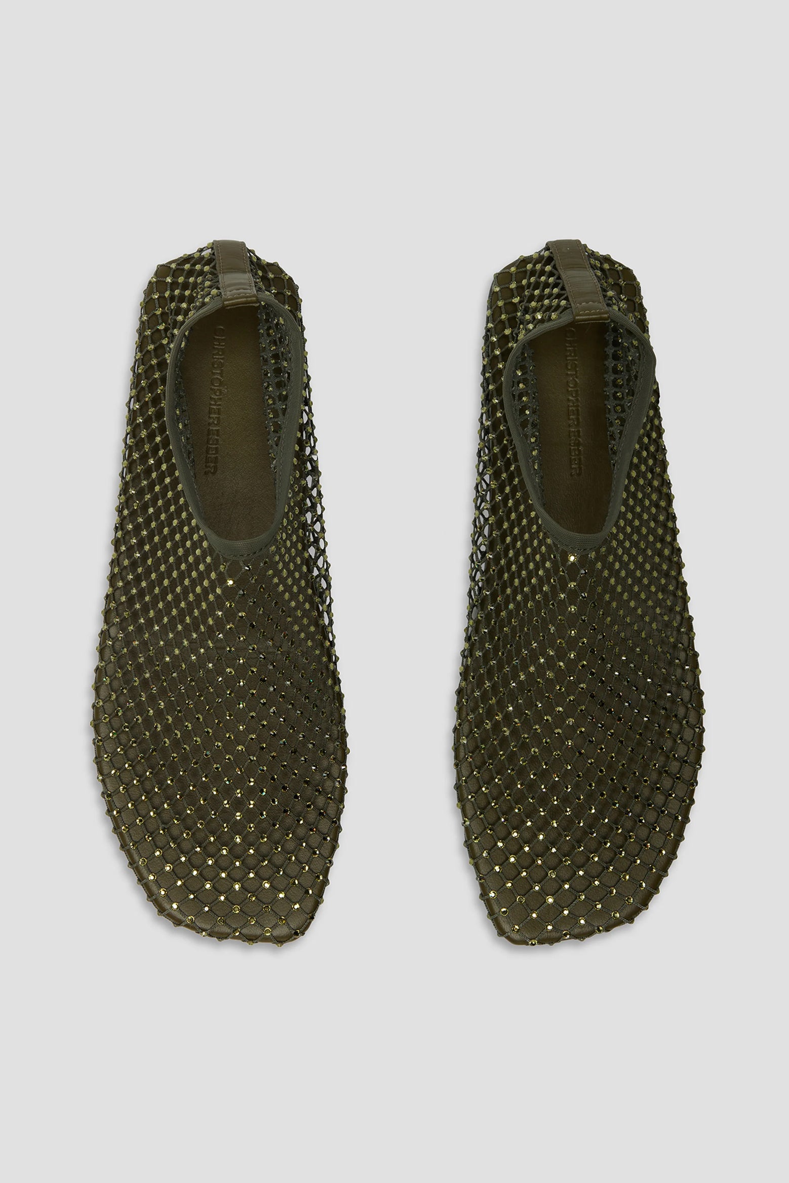 The Christopher Esber Minette Flat in Olive available at The New Trend Australia