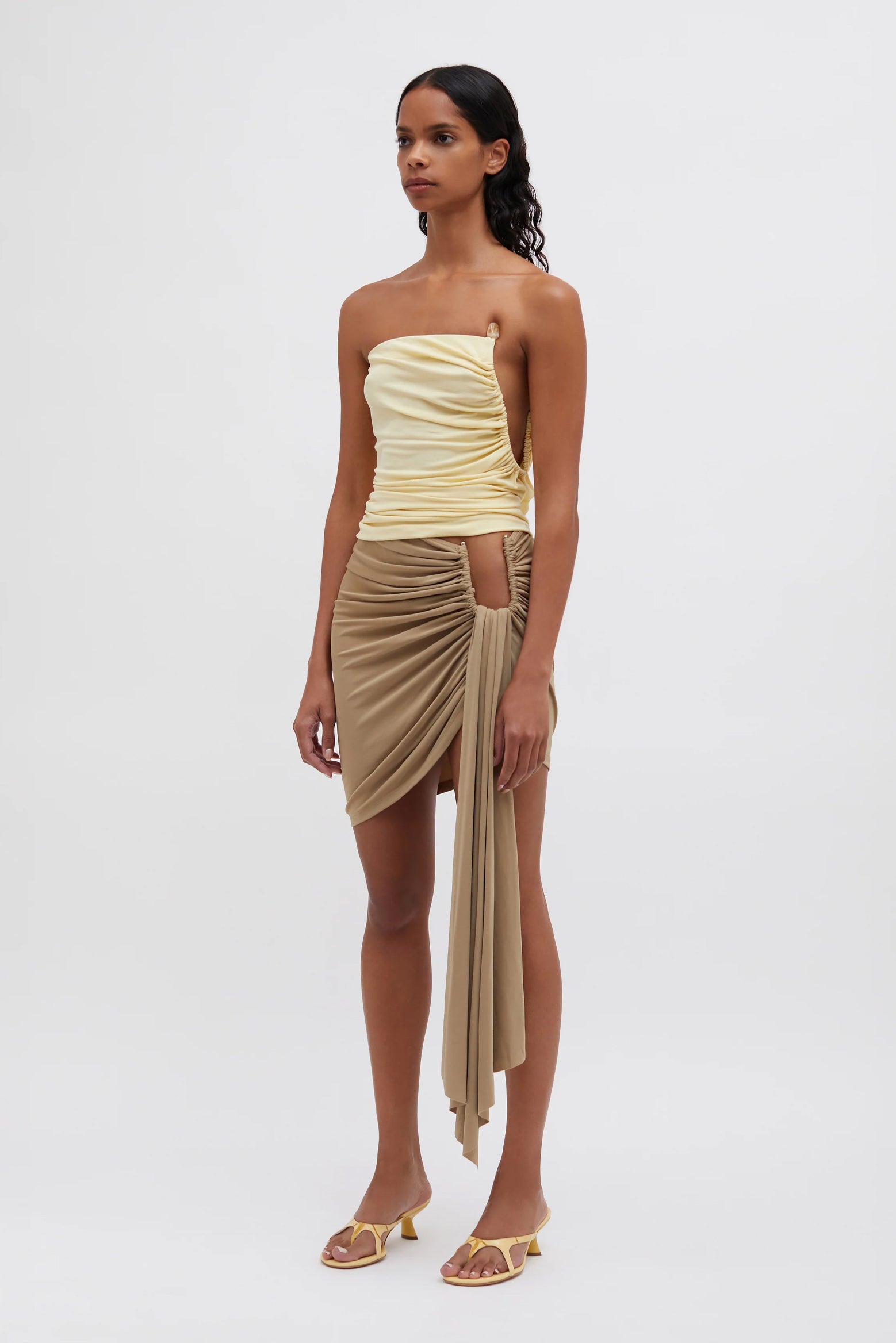 Christopher Esber Odessa Arced Side Bustier in Butter available at The New Trend Australia.