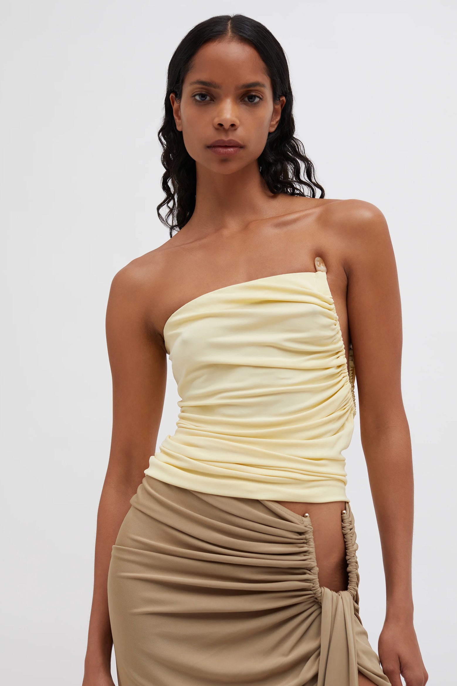 Christopher Esber Odessa Arced Side Bustier in Butter available at The New Trend Australia.