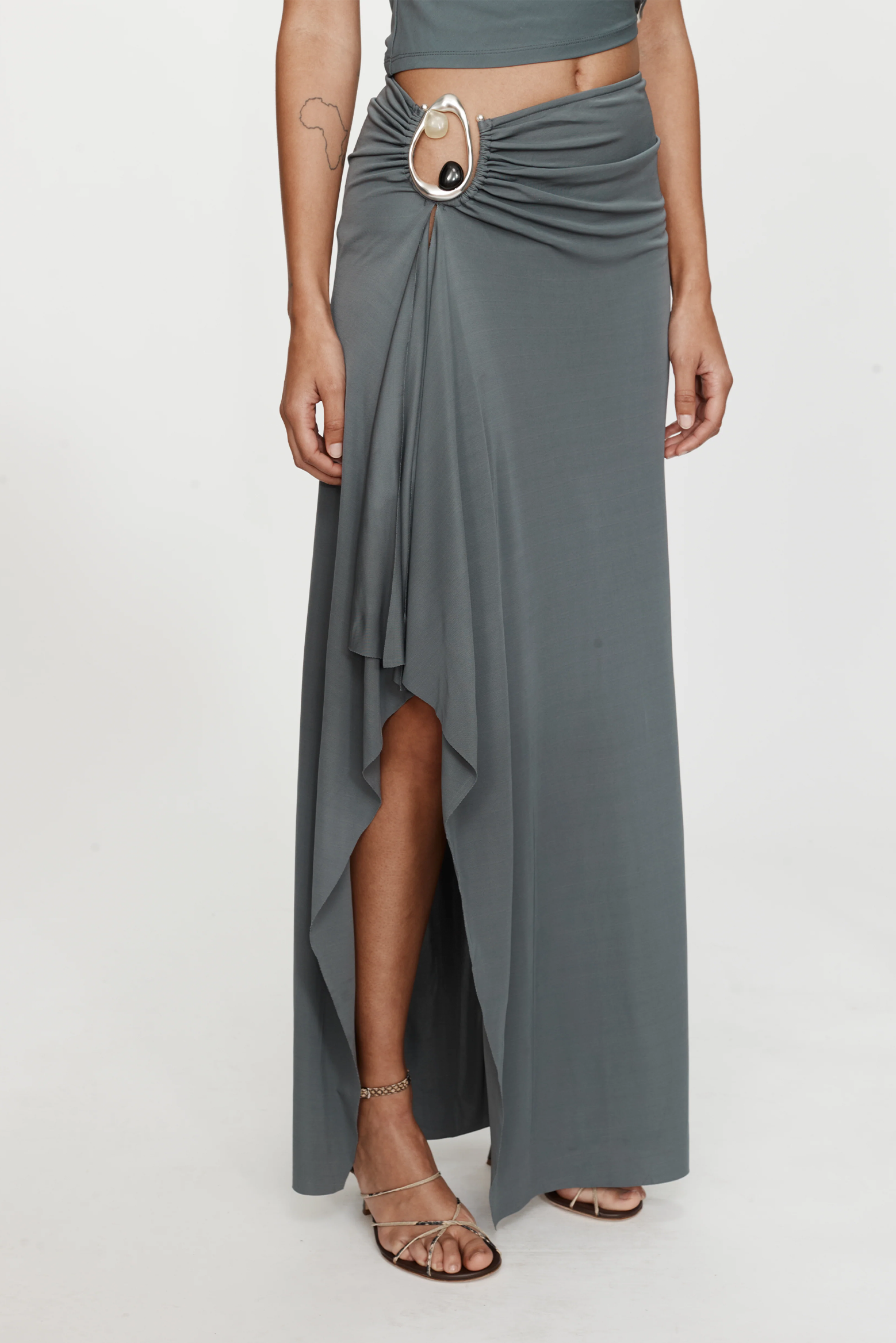 CHRISTOPHER ESBER ORICA CRYSTAL CASCADE JERSEY SKIRT | THE NEW TREND