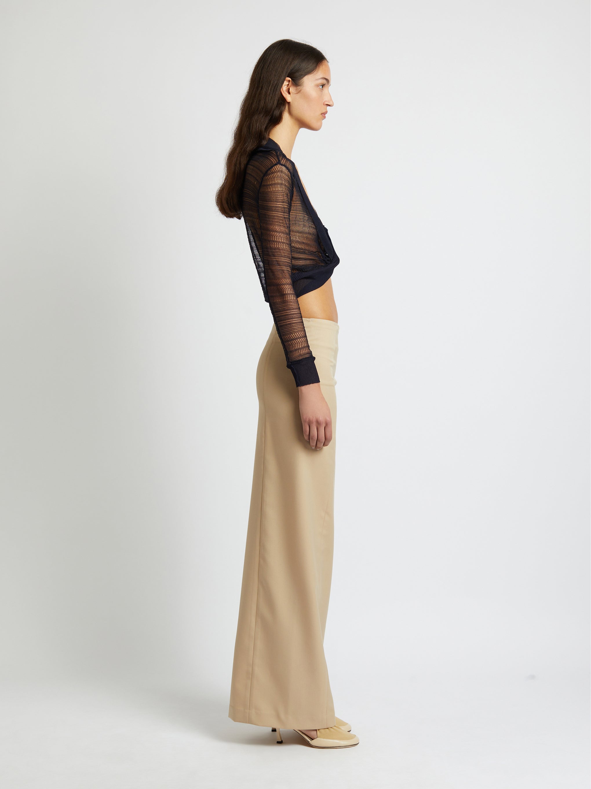 Christopher Esber Racquet Straight Skirt in Sand available at The New Trend Australia.