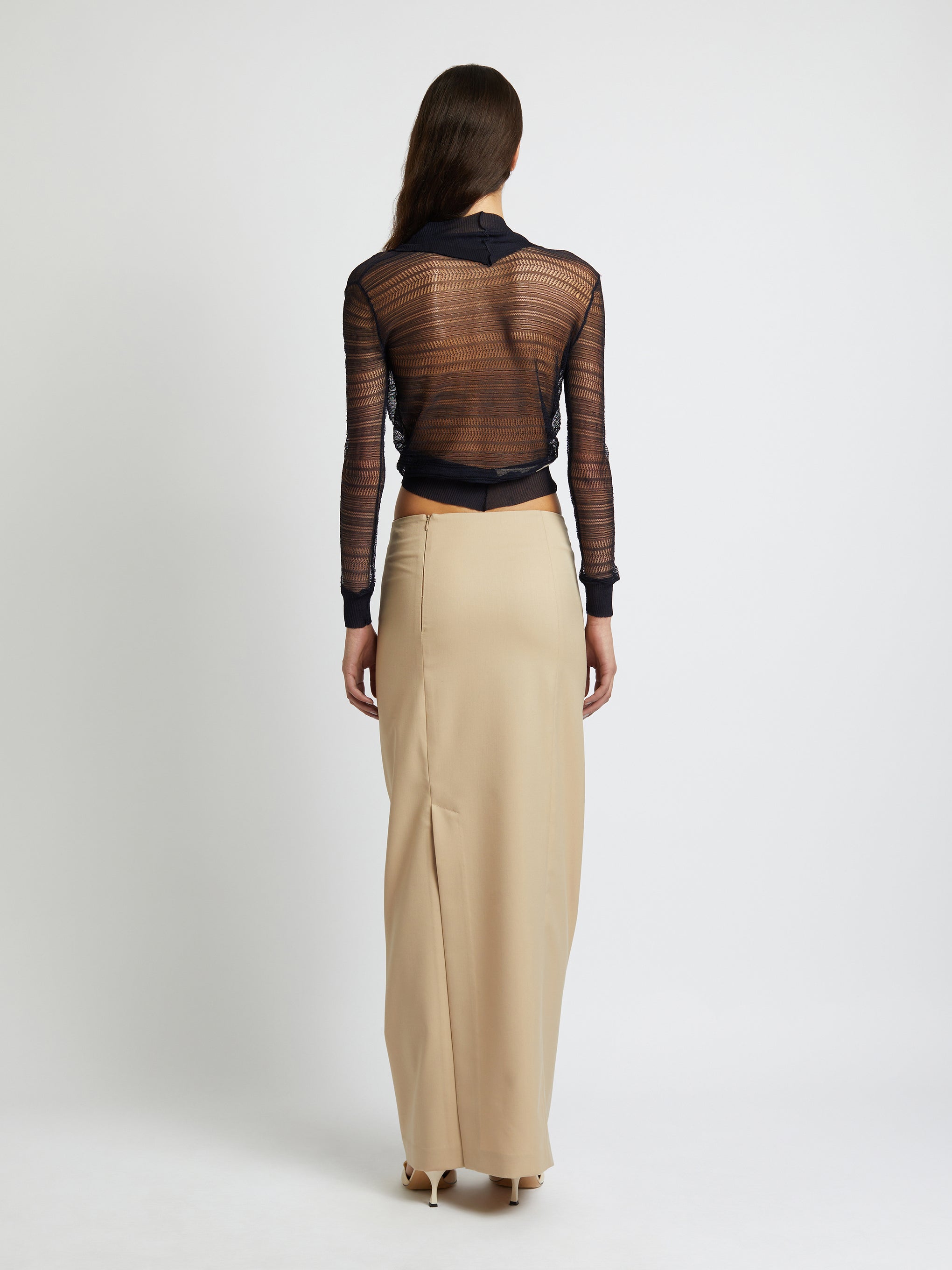 Christopher Esber Racquet Straight Skirt in Sand available at The New Trend Australia.