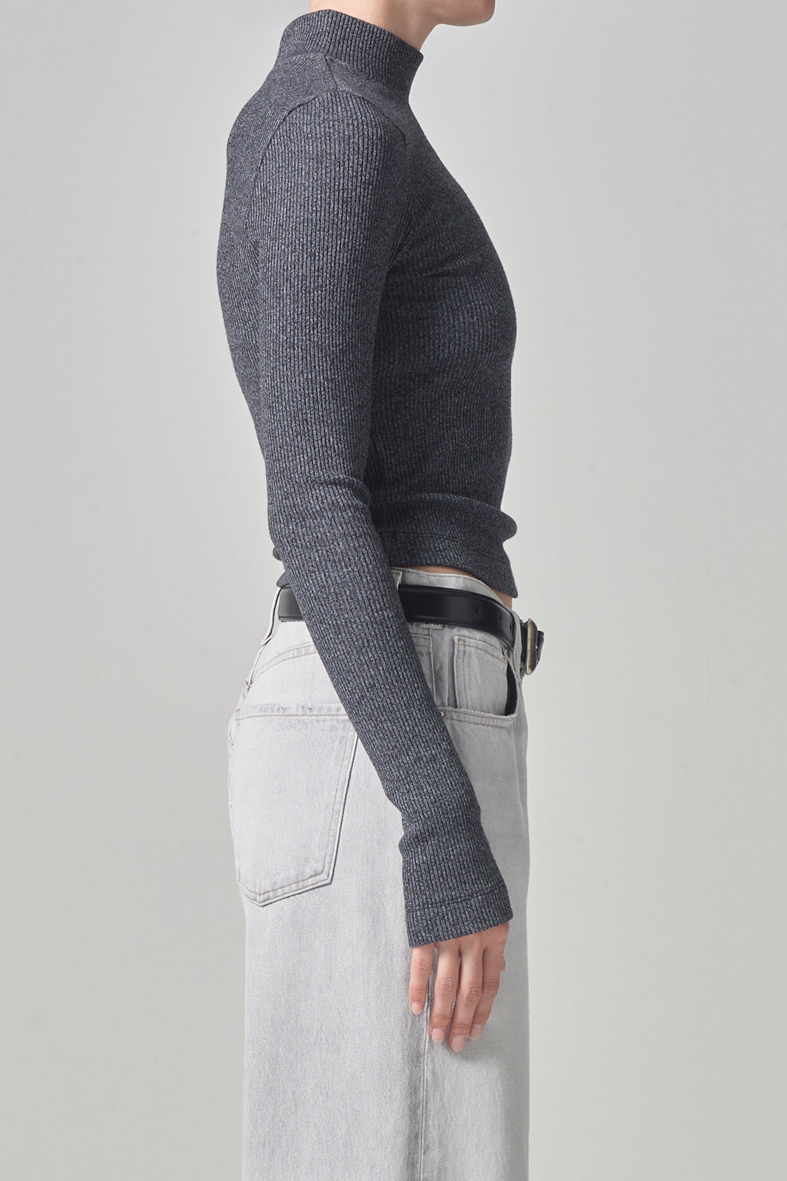 Citizens Of Humanity Annatole Mock Neck in Charcoal available at The New Trend Australia.