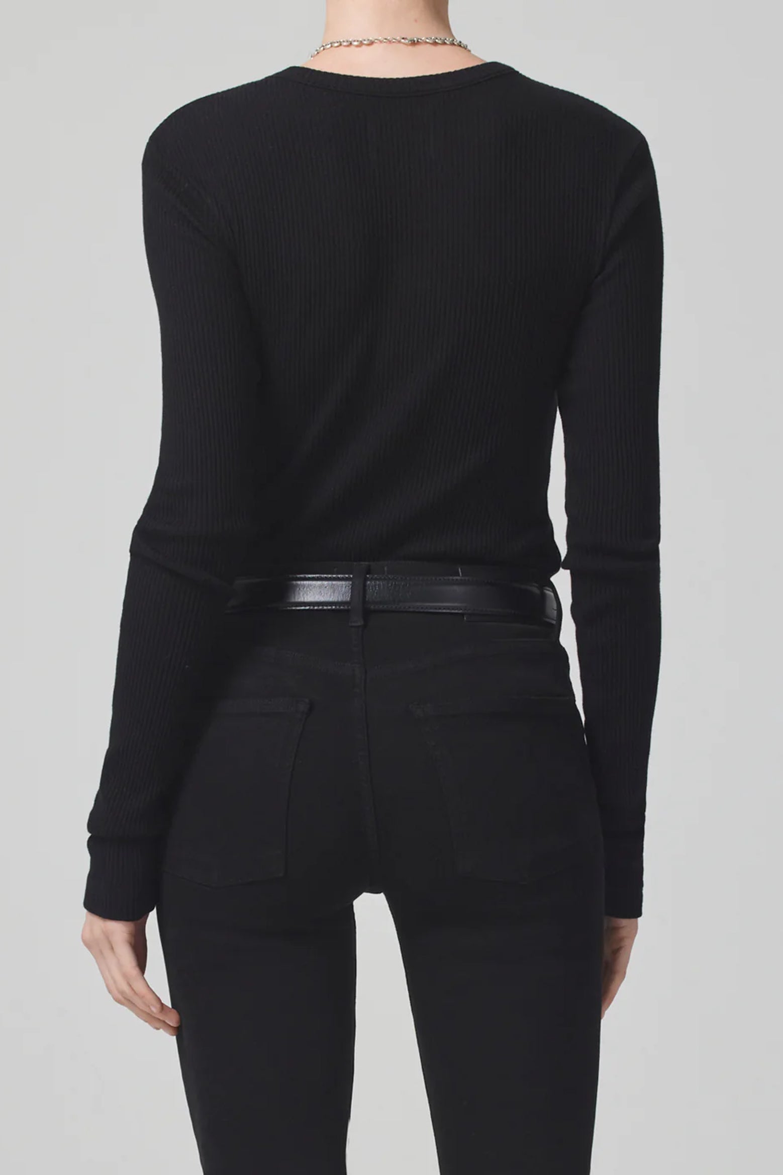Citizens Of Humanity Bina Crewneck in Black available at The New Trend Australia.