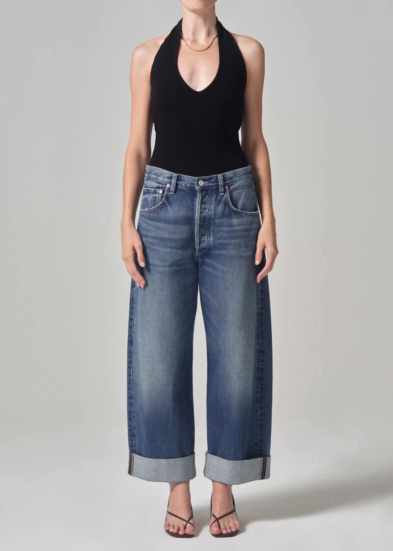 CITIZENS OF HUMANITY Baggy Cuffed Crop Jean in Brielle available at The New Trend