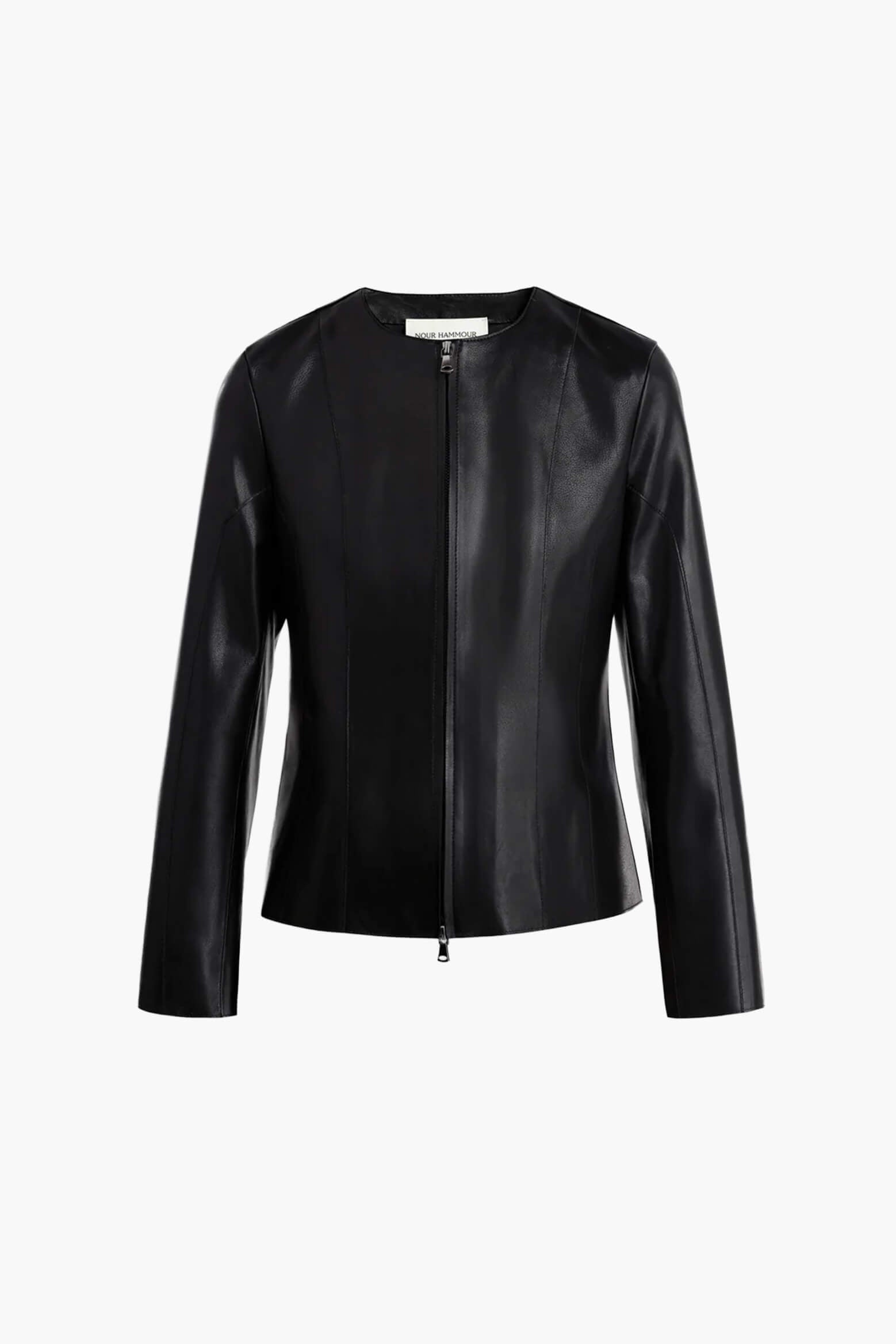 Classic Jacket in Noir Classique by Nour Hammour is available at The New Trend