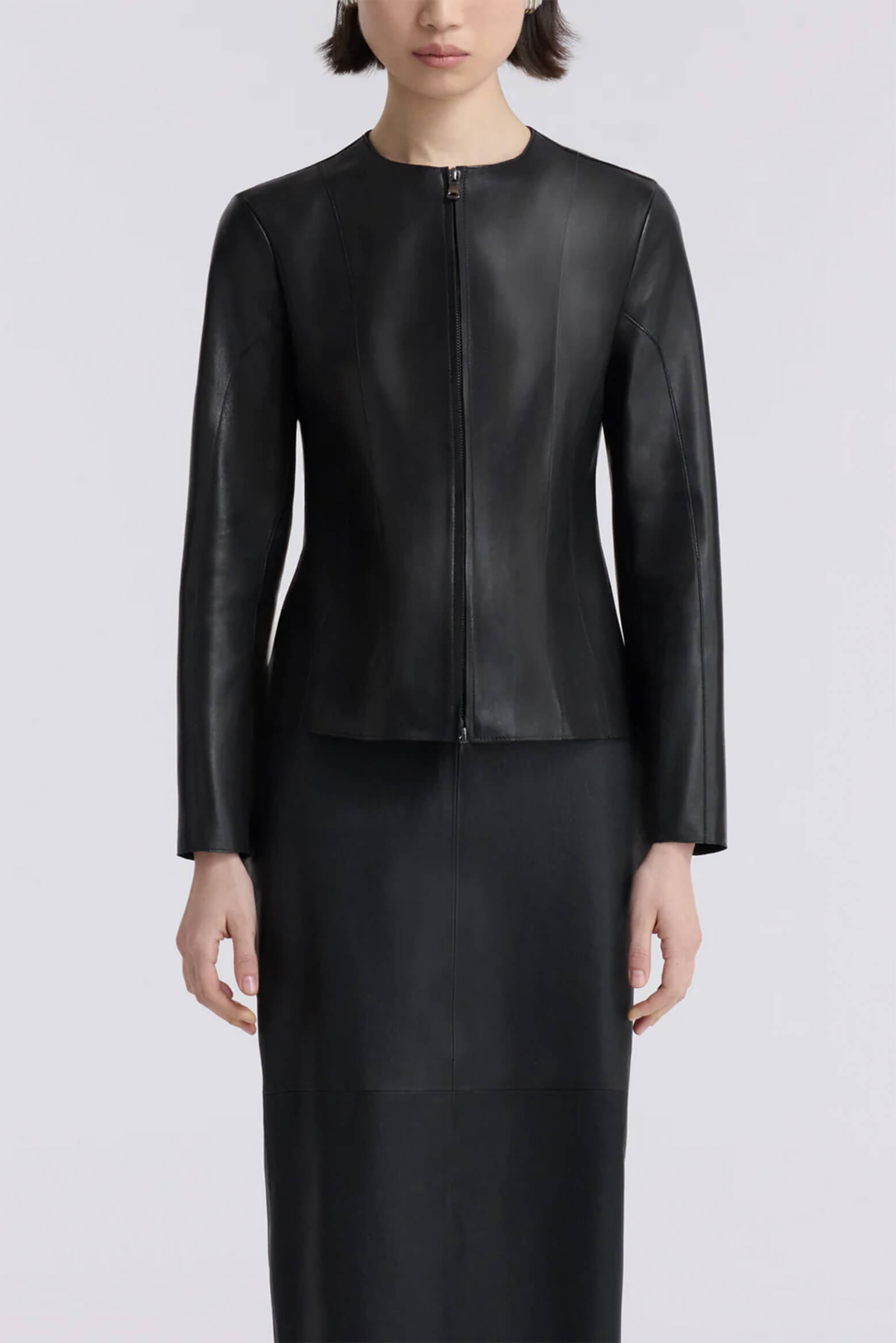 Classic Jacket in Noir Classique by Nour Hammour is available at The New Trend