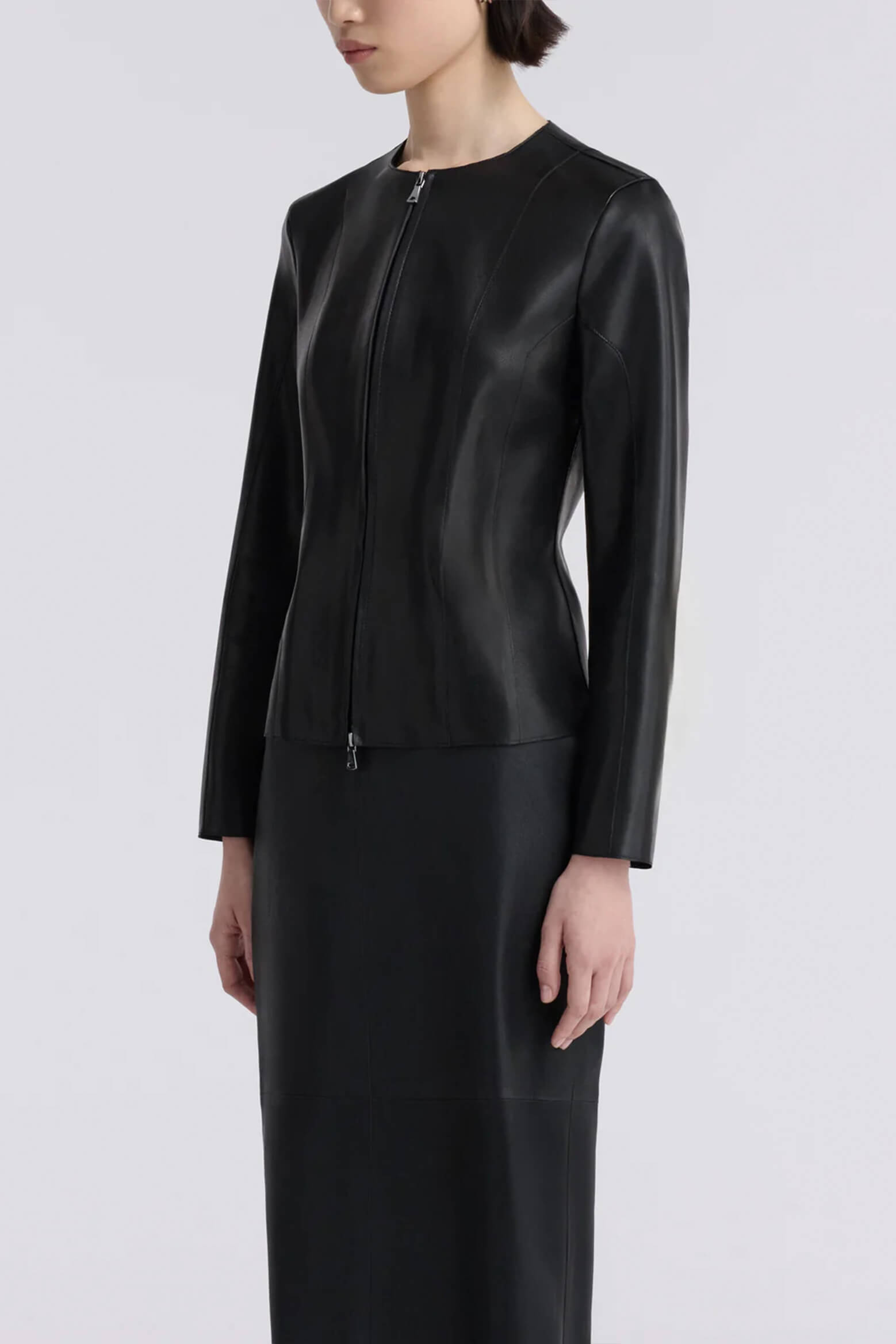 Classic Jacket in Noir Classique by Nour Hammour is available at The New Trend
