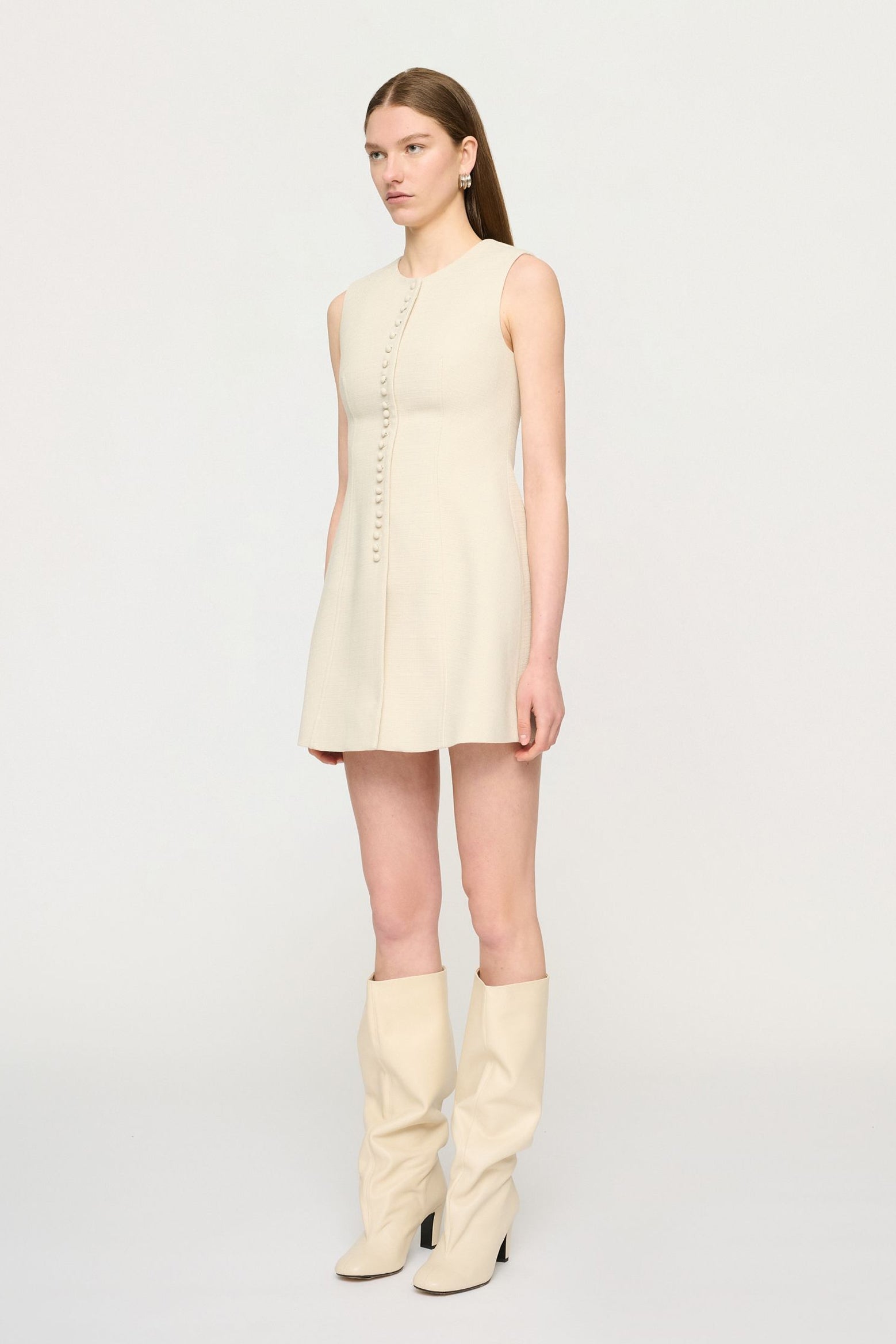 The Clea Cedar Mini Dress in Oat available at The New Trend Australia