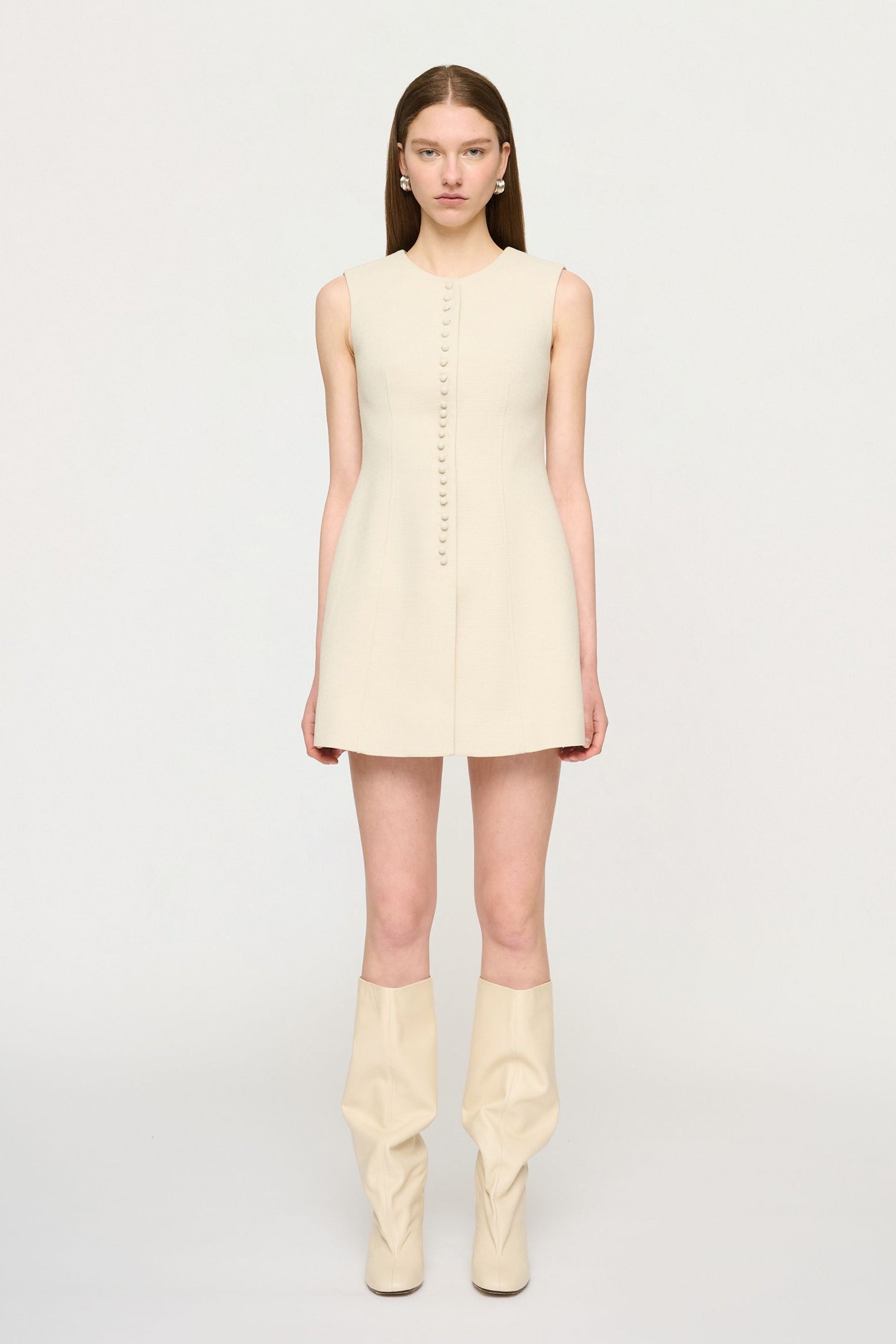 The Clea Cedar Mini Dress in Oat available at The New Trend Australia