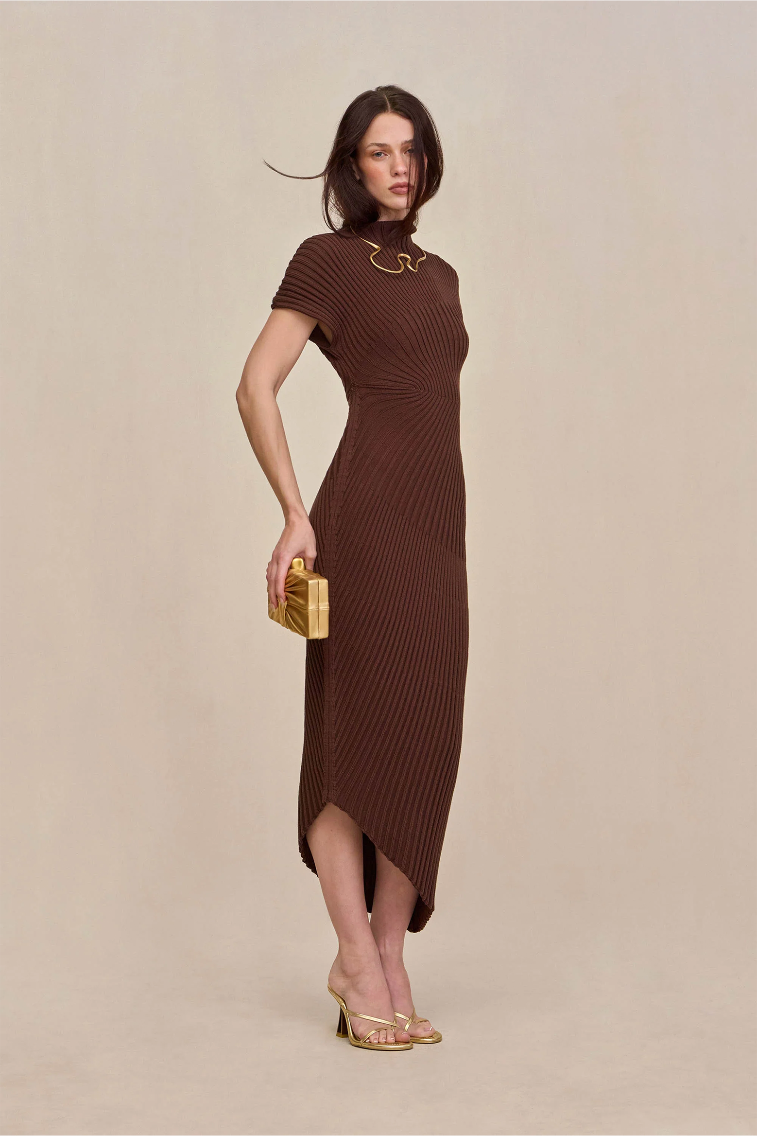 CULT GAIA CHRYSTA KNIT DRESS IN JAVA | THE NEW TREND