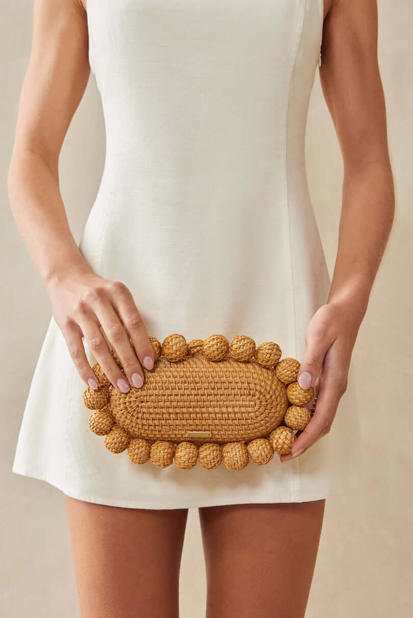 CULT GAIA Jaya Clutch in Natural The New Trend