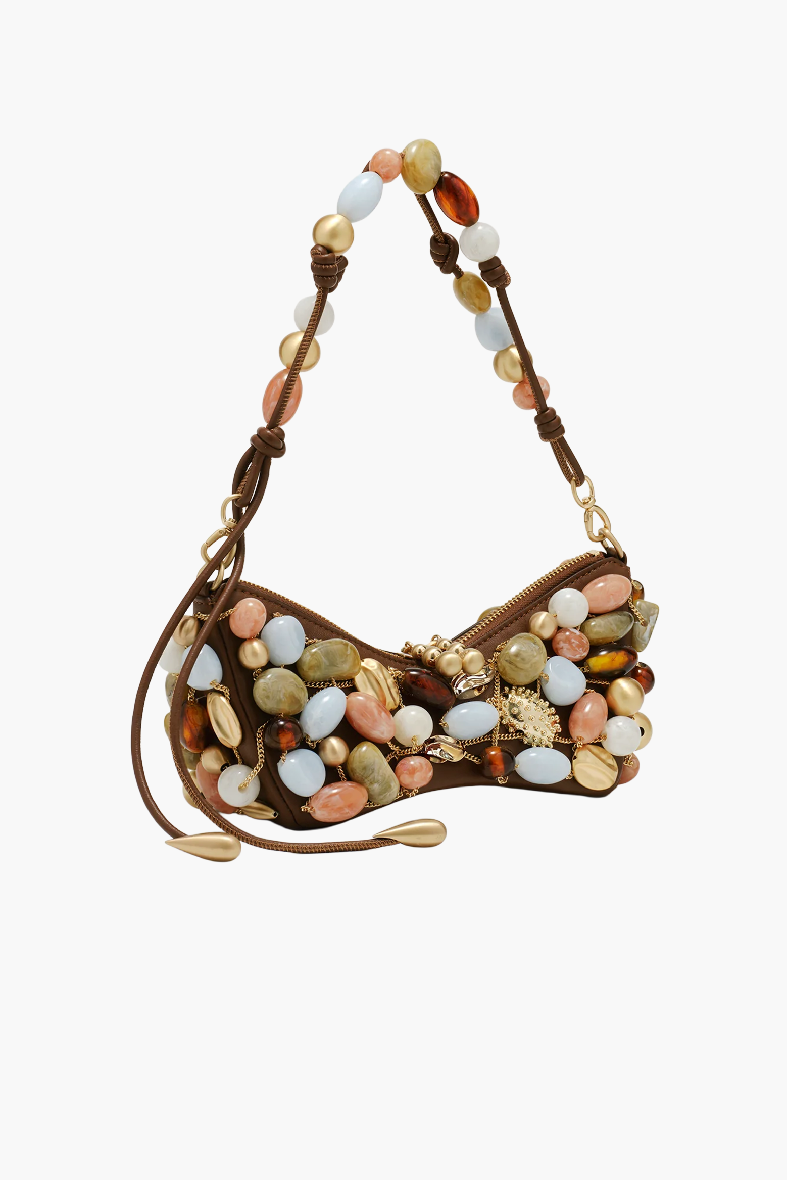 CULT GAIA MERCIER CLUTCH IN SADDLE BAUBLE MULTI | THE NEW TREND