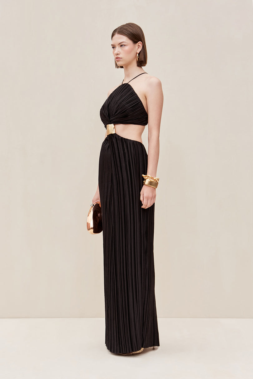 The Cult Gaia Mitra Sleeveless Gown in Black available at The New Trend Australia