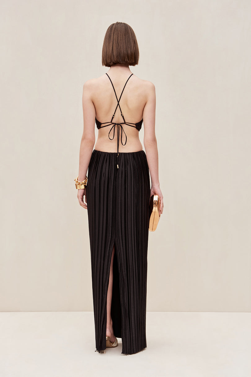 CULT GAIA Mitra Sleeveless Gown in Black | The New Trend