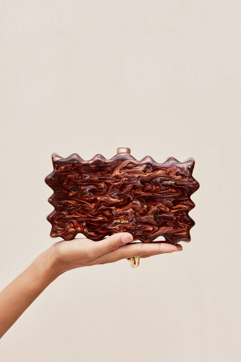 The Cult Gaia Paloma Clutch in Bronze available at The New Trend Australia