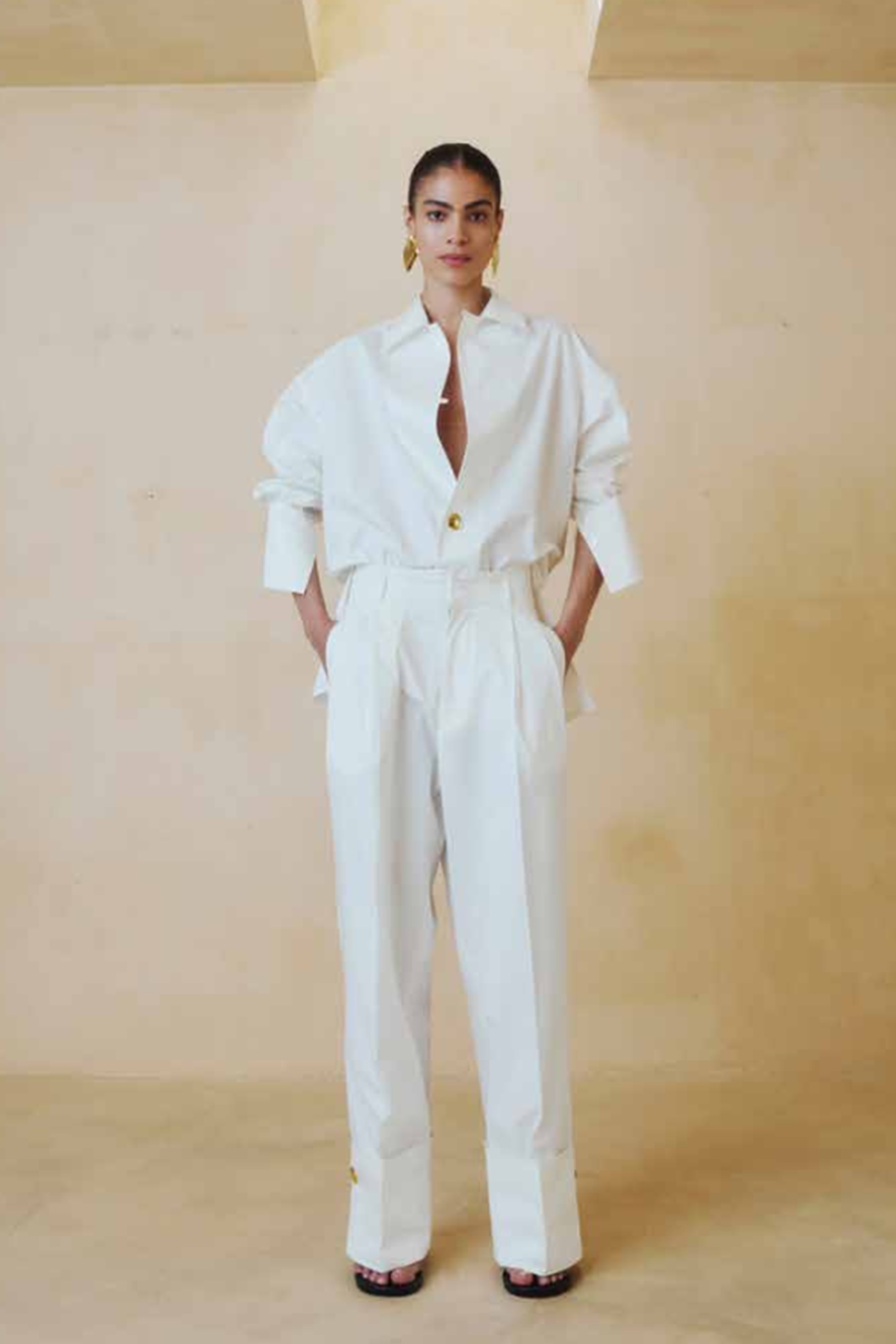 DARKPARK JODIE - POPELINE TUNIC STYLE SHIRT IN WHITE | THE NEW TREND