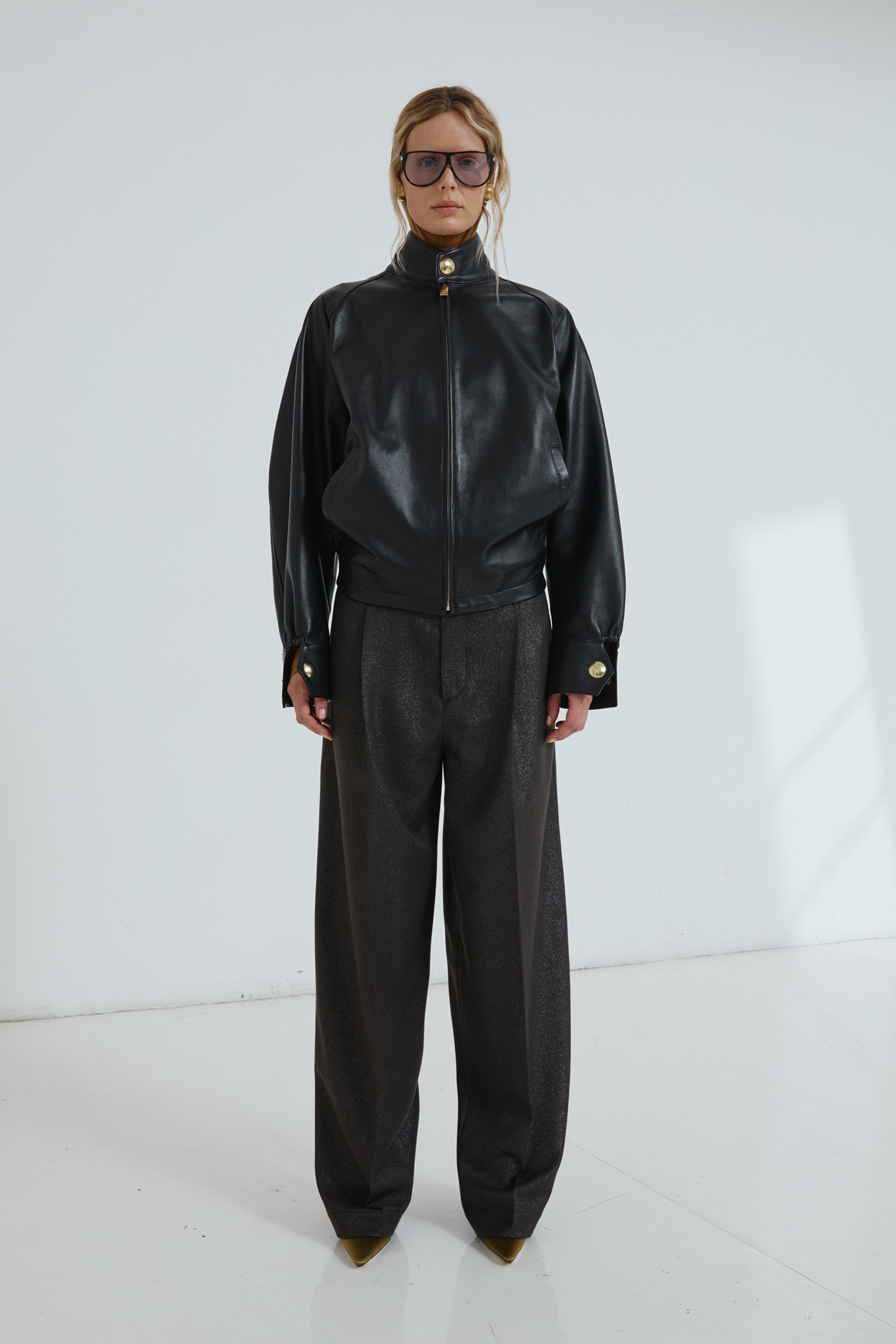 DARKPARK ROBBIE - PLONGE NAPPA LEATHER JACKET IN BLACK | THE NEW TREND