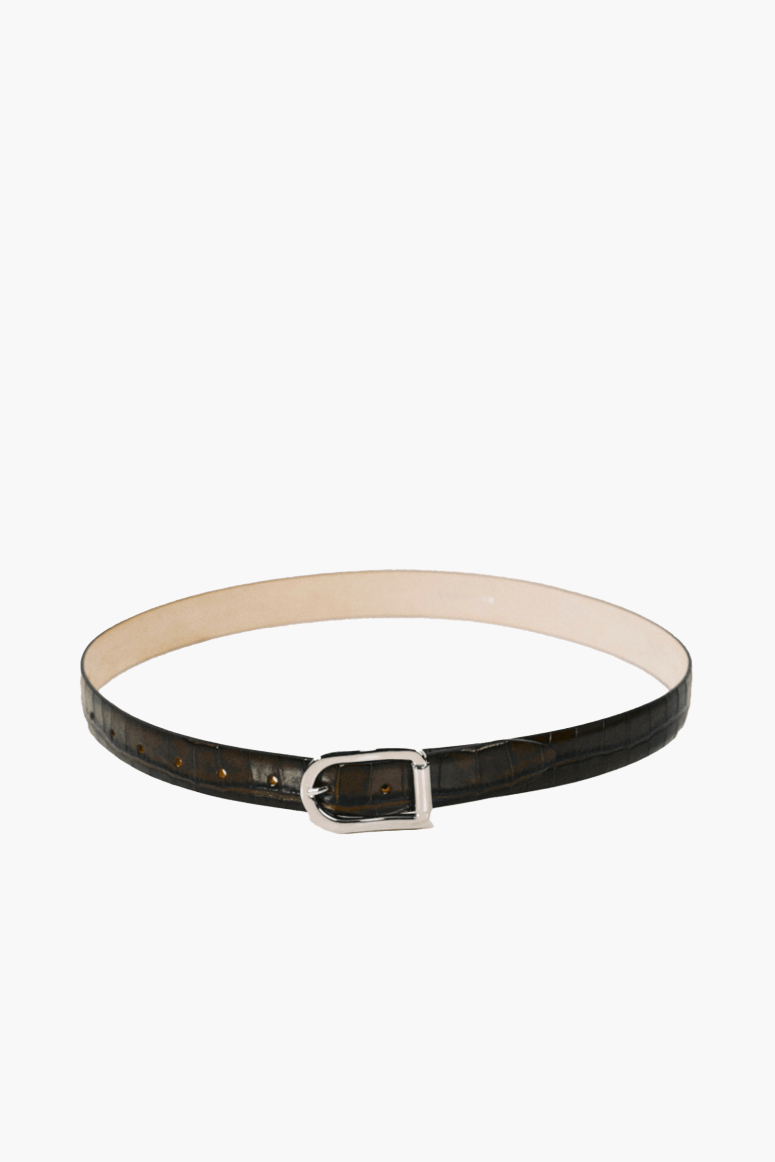 DÉHANCHE MIJA CROCO BELT IN DARK CHOCOLATE | THE NEW TREND