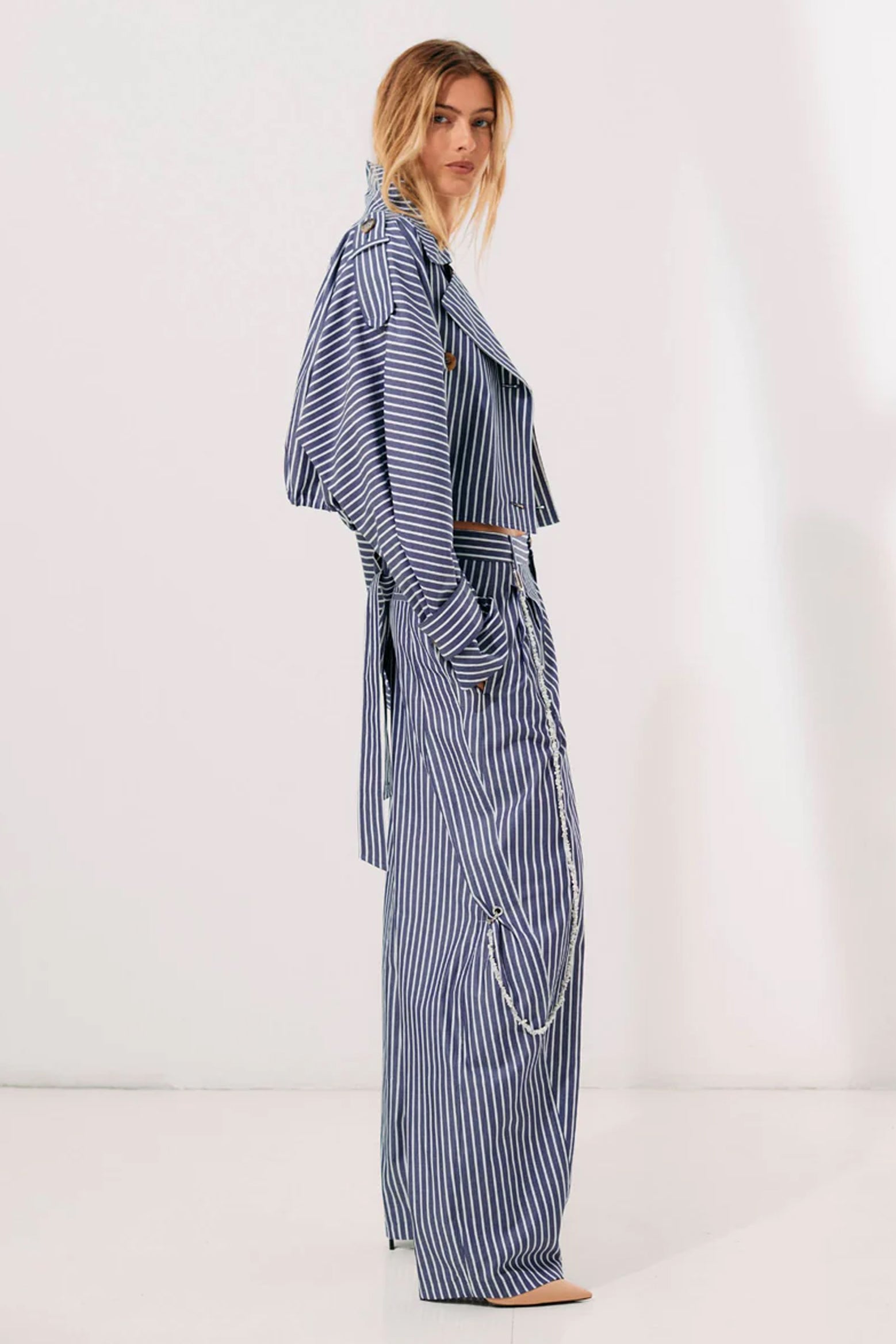 Darkpark Phebe Wide Leg Pants in Raw Blue/White available at The New Trend Australia.