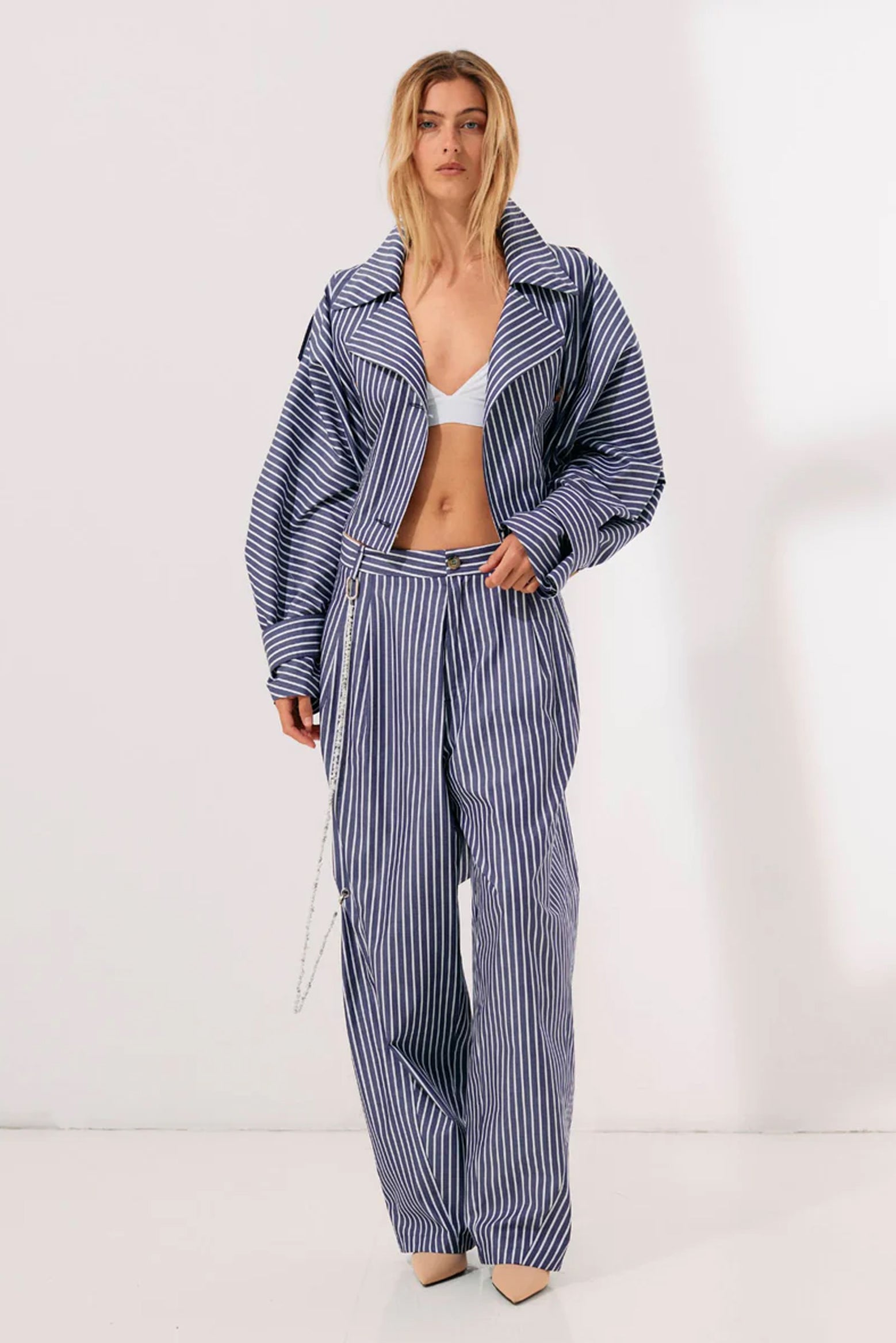 Darkpark Phebe Wide Leg Pants in Raw Blue/White available at The New Trend Australia. 