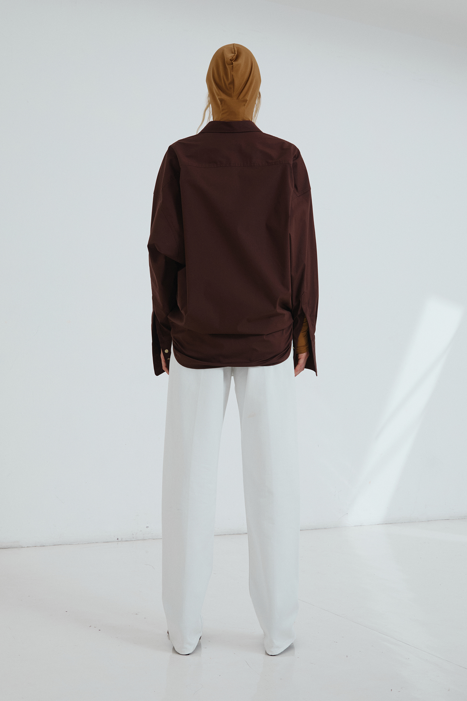 DARKPARK CARLA - OVERSIZE POPELINE SHIRT IN BROWN | THE NEW TREND 