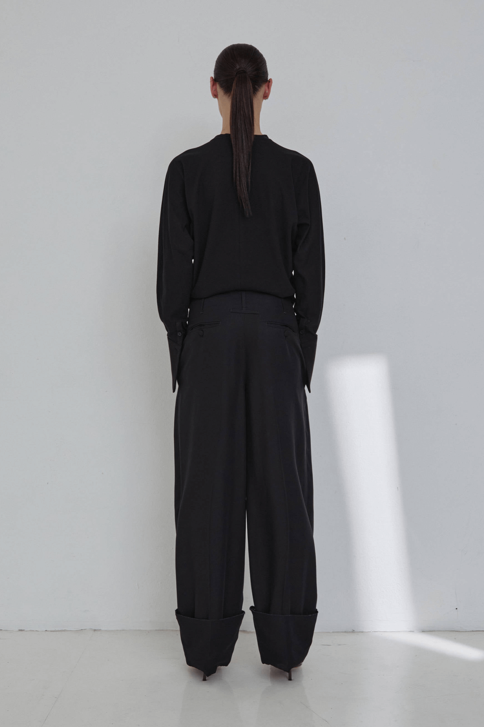 DARKPARK PARIS SHIRT CUFF LONG SLEEVE CREWNECK TOP | THE NEW TREND