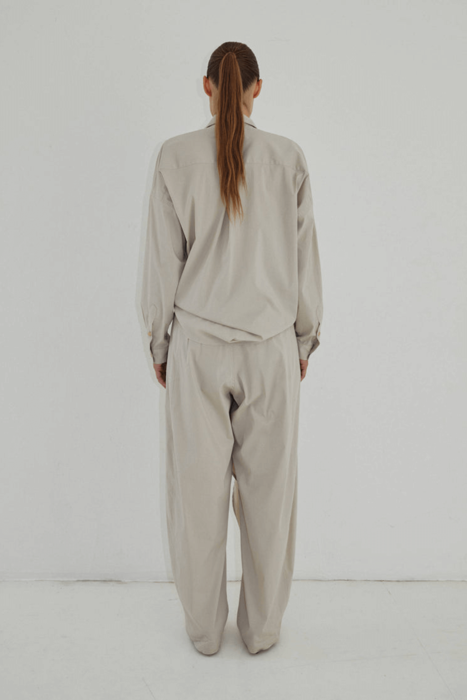DARKPARK PHEBE LIGHT COTTON POPELINE WIDE-LEG PANTS | THE NEW TREND