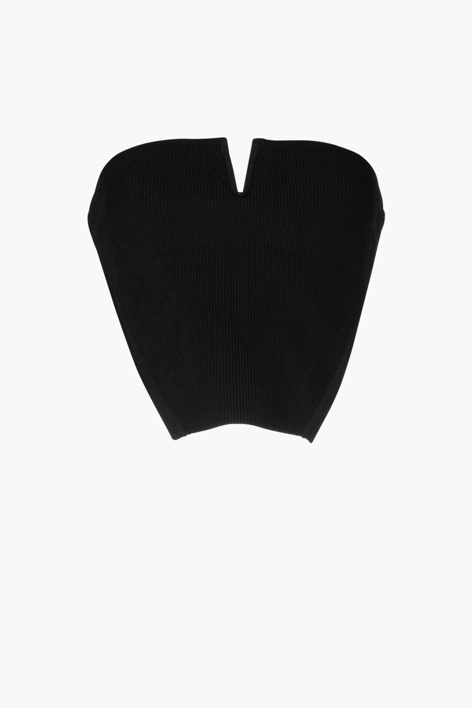 DION LEE Angled Rib Bustier in Black | TNT The New Trend