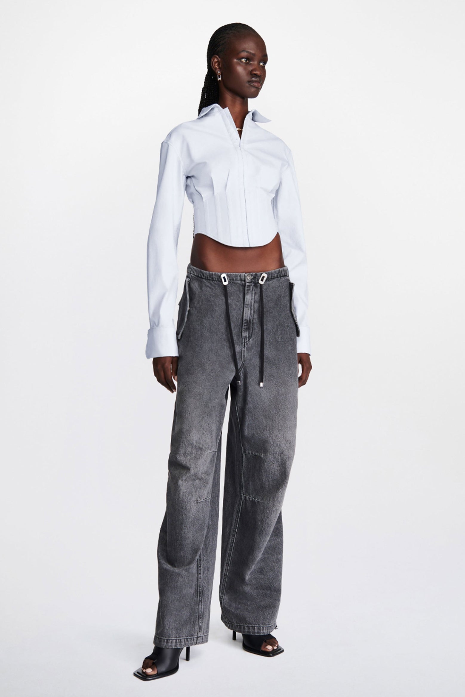The Dion Lee Parachute Jean in Black available at The New Trend Australia