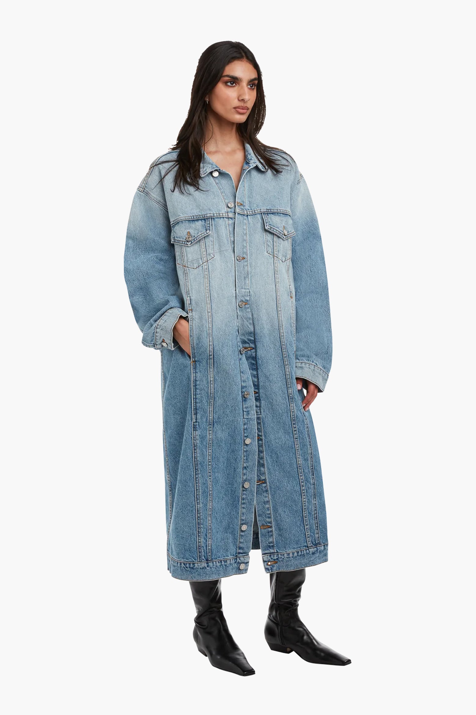 EB Denim Webster Trench in Luca available at The New Trend Australia.