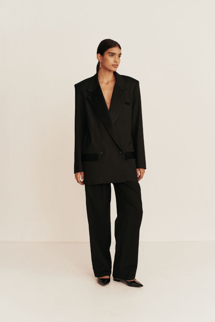 ESSE STUDIOS Tux Tailored Trouser in Black available at The New Trend