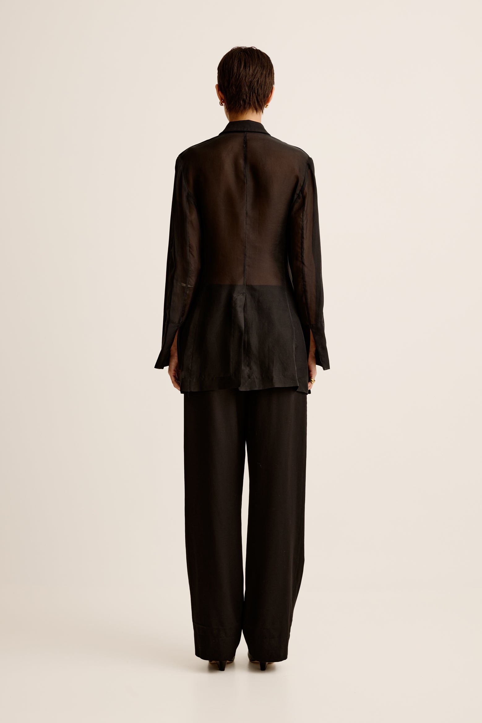 The Esse Aire Tie Blazer in Black available at The New Trend Australia