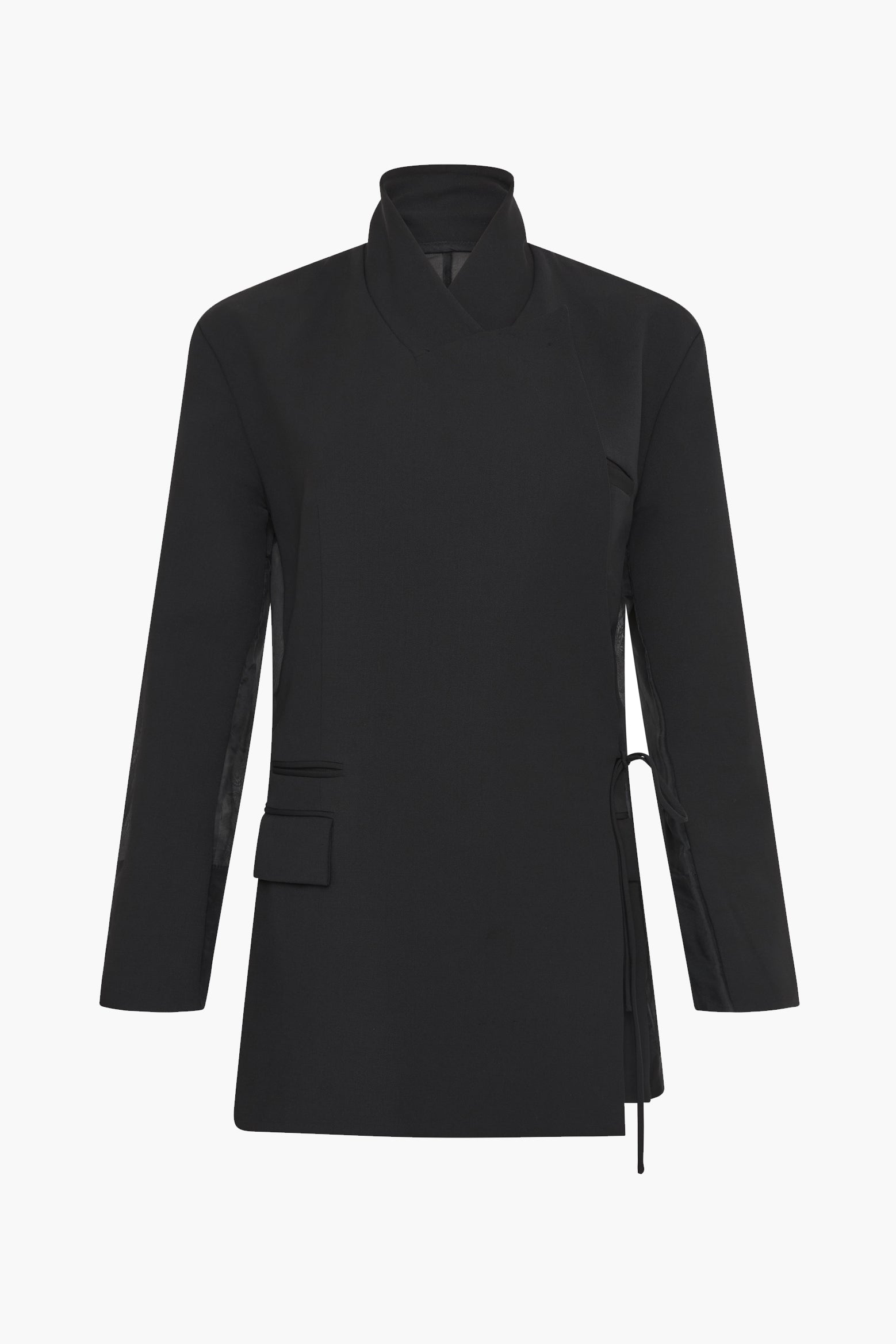 The Esse Aire Tie Blazer in Black available at The New Trend Australia