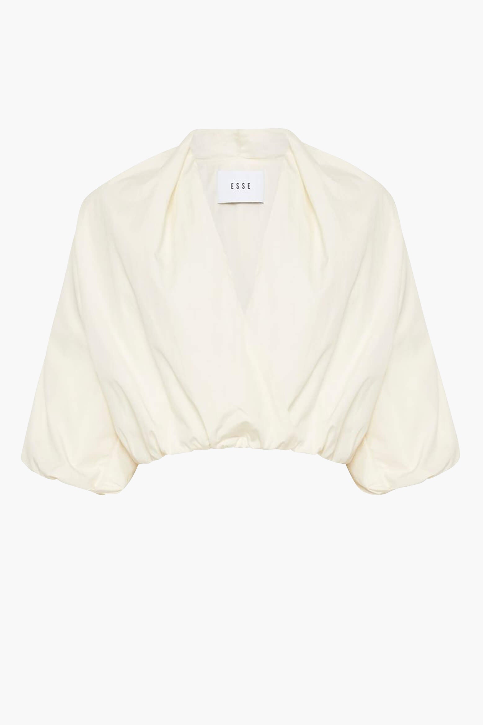 Esse Collected Cross Front Blouse in Crema from The New Trend
