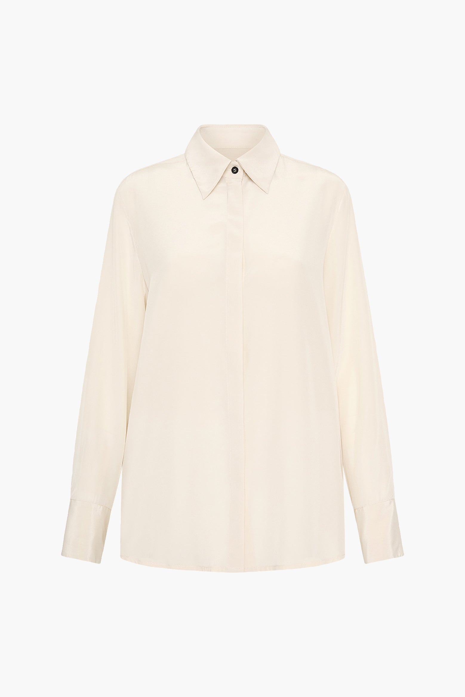 The Esse Lila Silk Shirt in Oyster available at The New Trend Australia