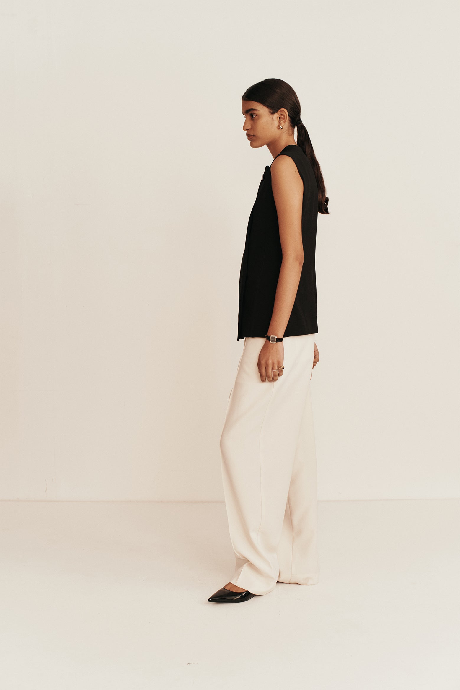 Esse Portia Tailored Trouser in Crema available at The New Trend Australia.