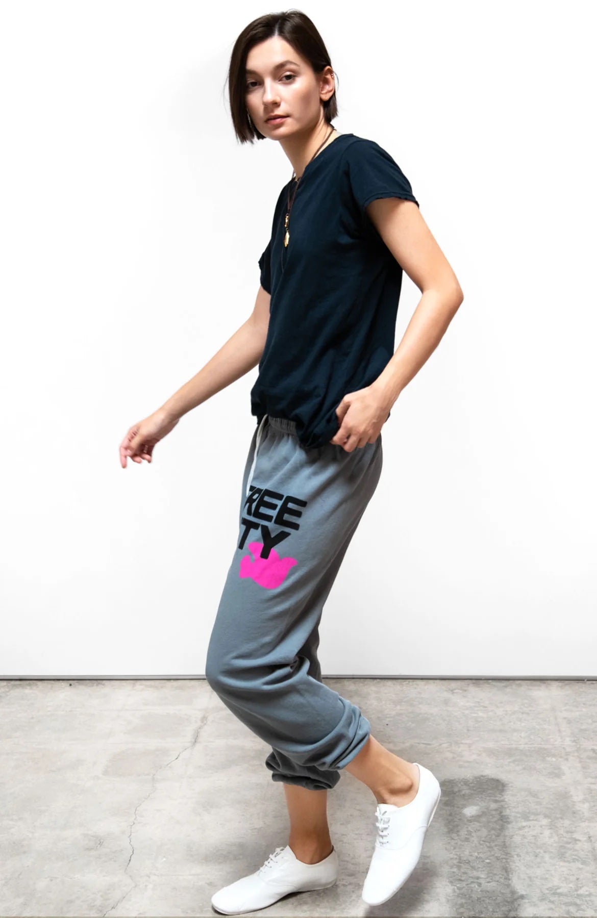 The FREECITY Large Sweatpant in Grey Art available at The New Trend