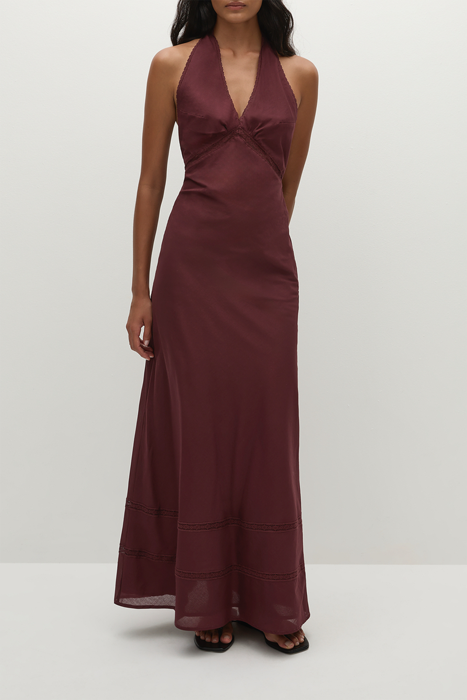 FAITHFULL THE BRAND JASMINE MAXI DRESS IN BORDEAUX | THE NEW TREND