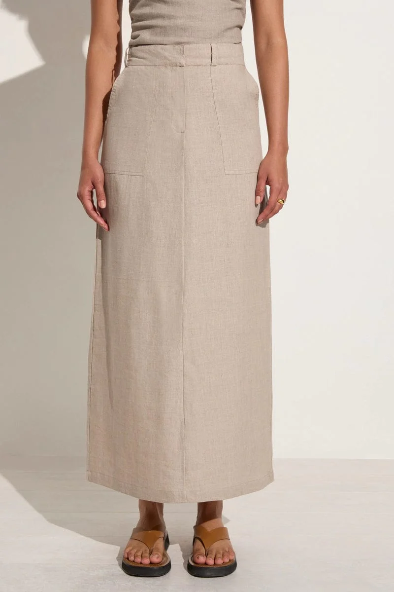 Faithfull The Brand Amreli Maxi Skirt in Natural available at The New Trend Australia.