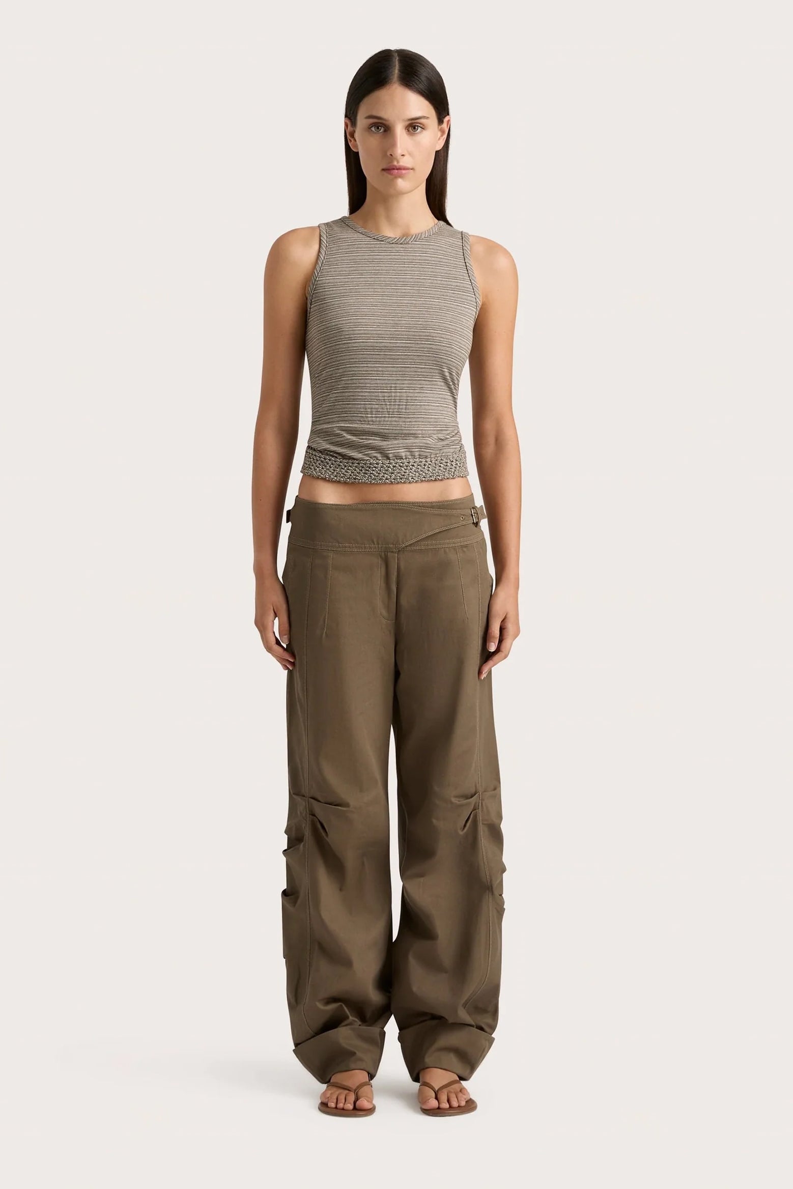 The Calais Pant in Walnut available at The New Trend Australia