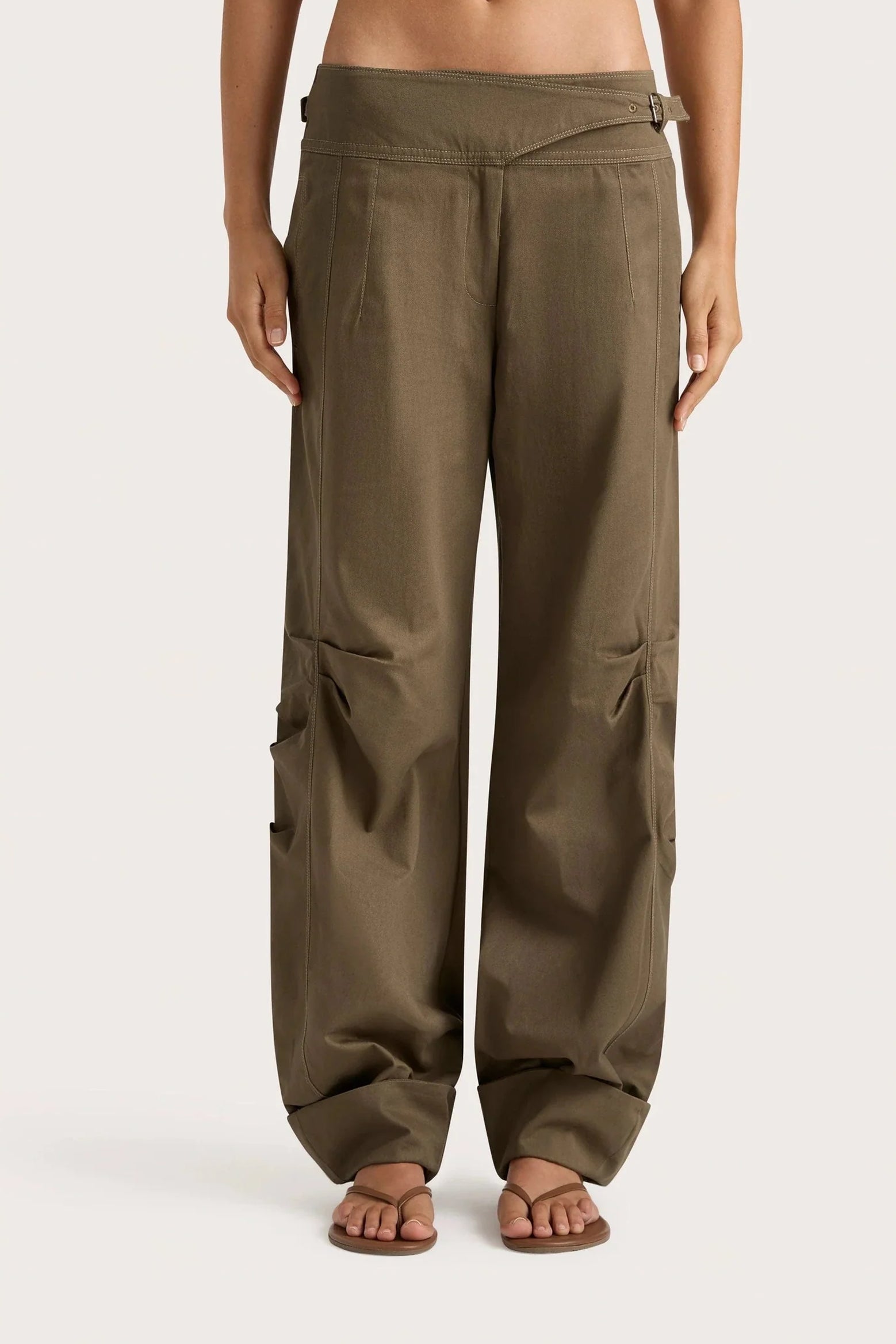 The Calais Pant in Walnut available at The New Trend Australia