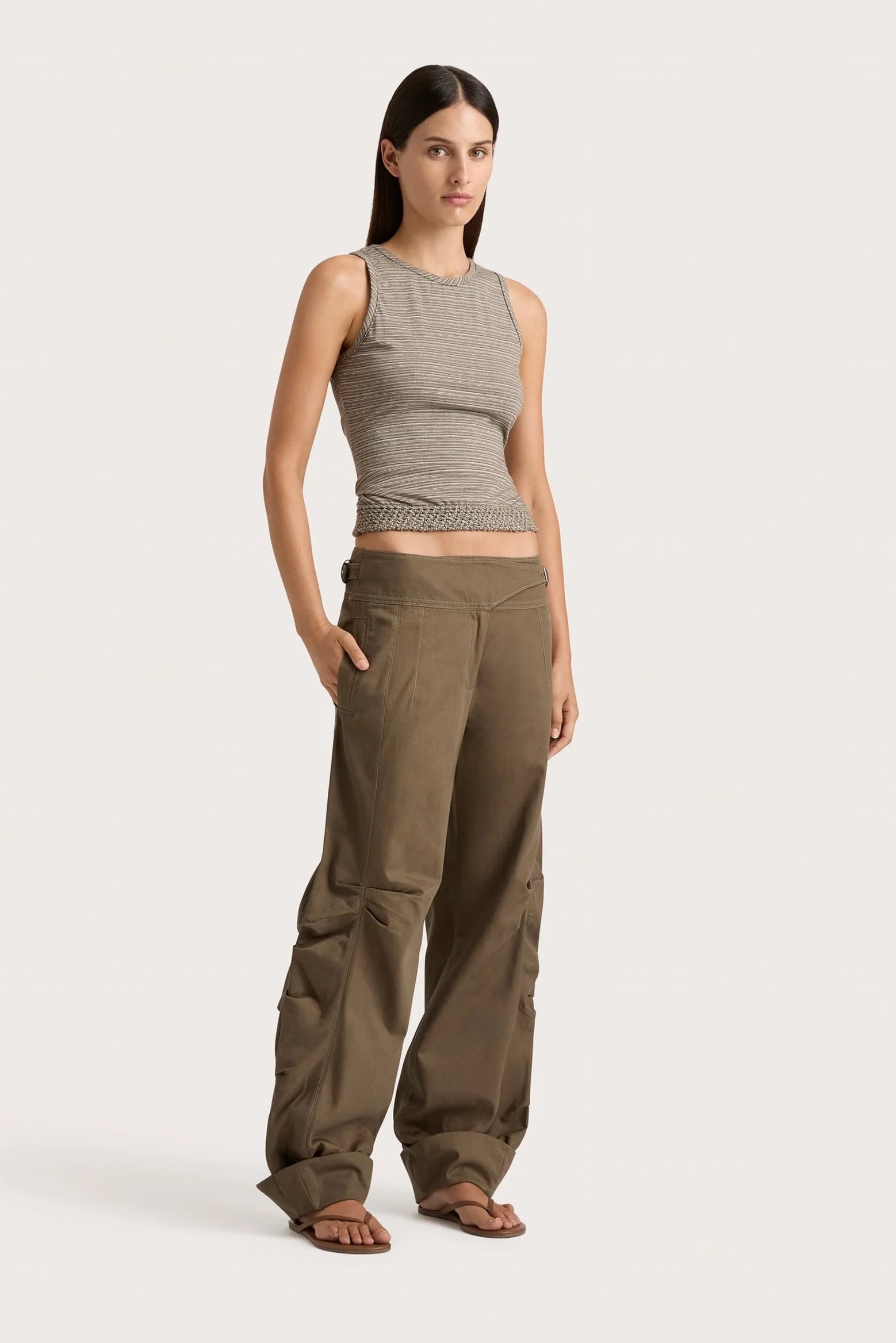 The Calais Pant in Walnut available at The New Trend Australia