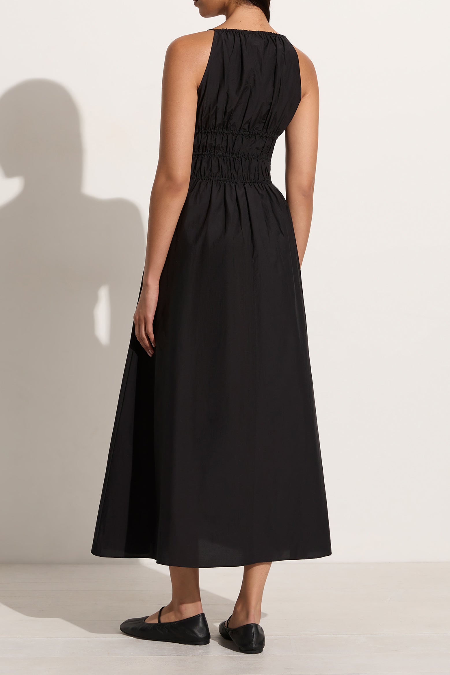 Faithfull The Brand Carinna Midi Dress in Black available at The New Trend Australia.