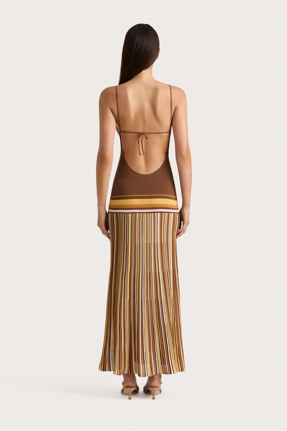 The Faithfull The Brand Citara Maxi Dress in Cocoa is available at The New Trend