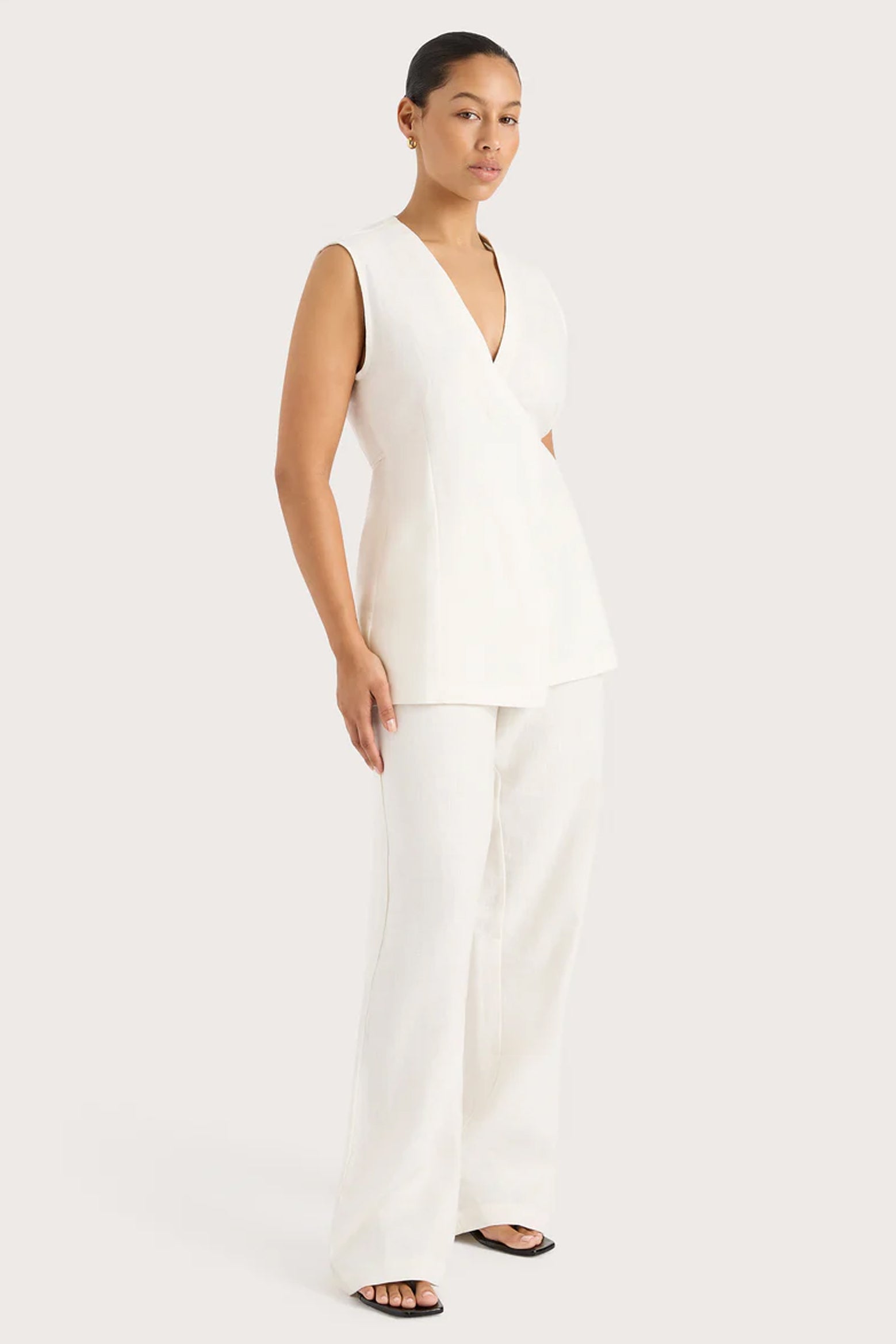 The Faithfull The Brand Lulea Wrap vest in White available at The New Trend Australia