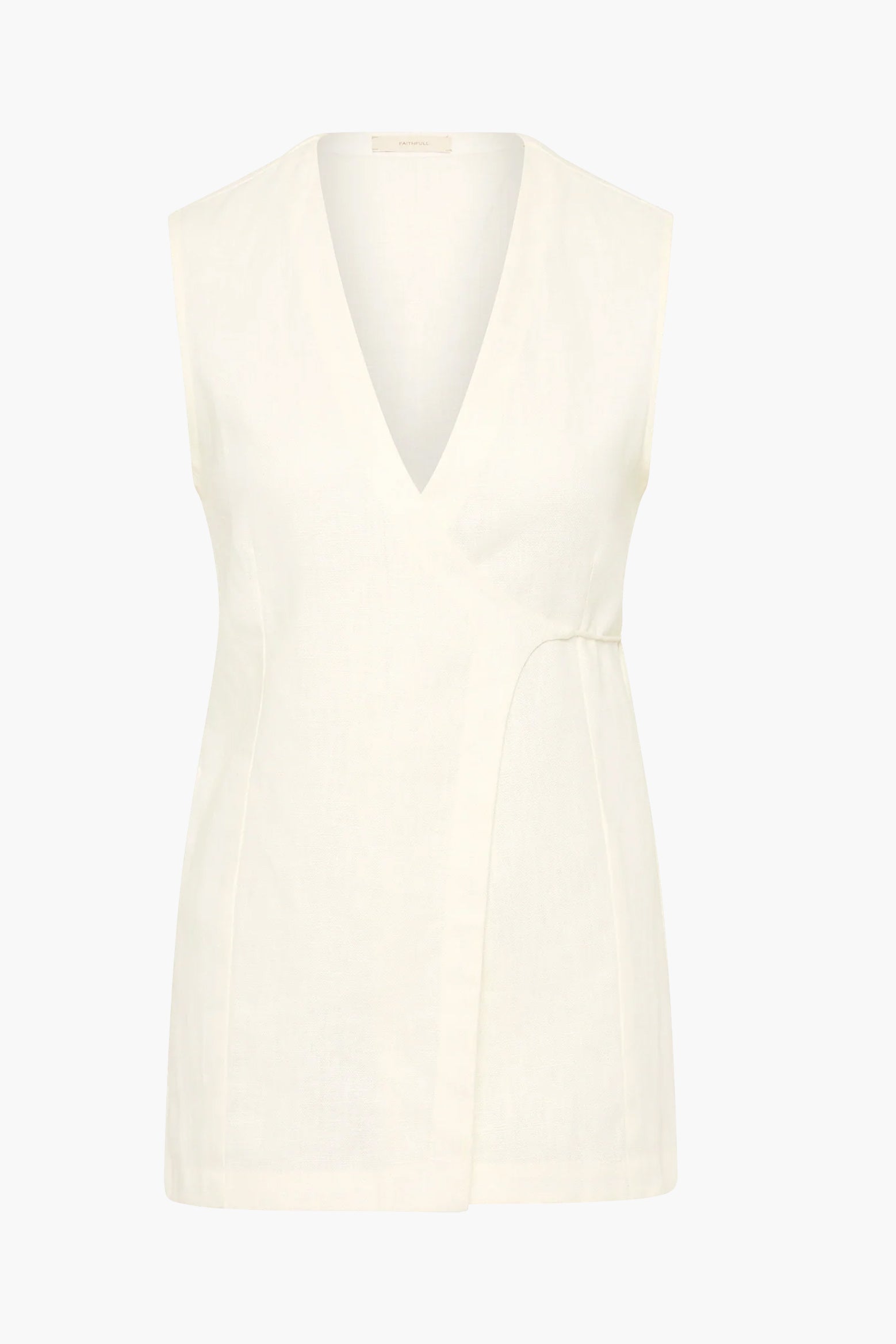 The Faithfull The Brand Lulea Wrap vest in White available at The New Trend Australia