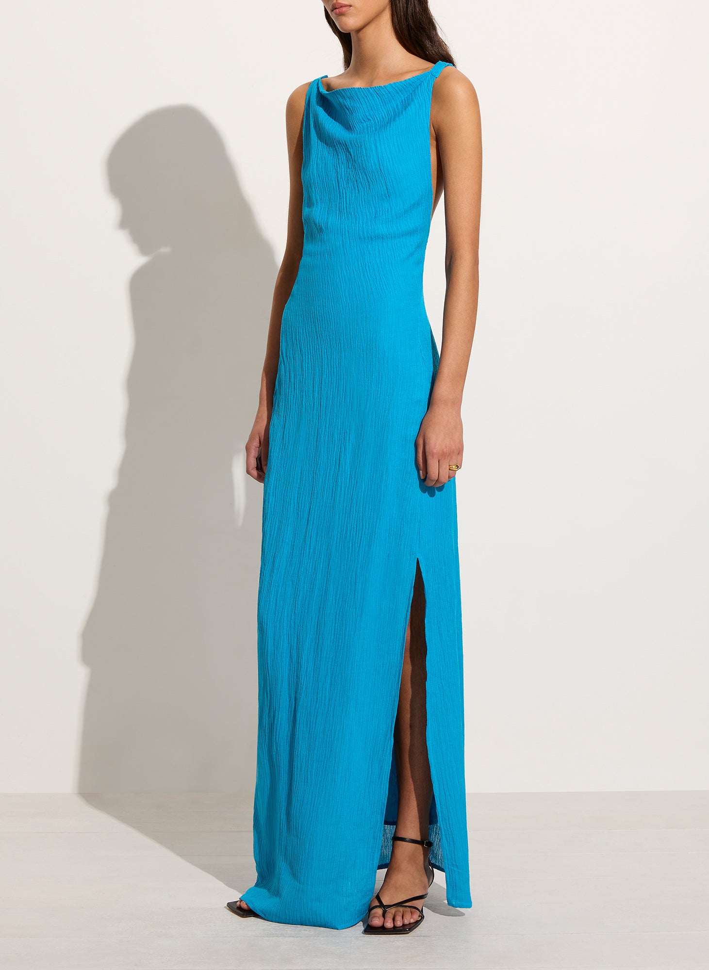 Faithfull The Brand Palermo Maxi Dress in Turqiouse Blue available at The New Trend Australia.